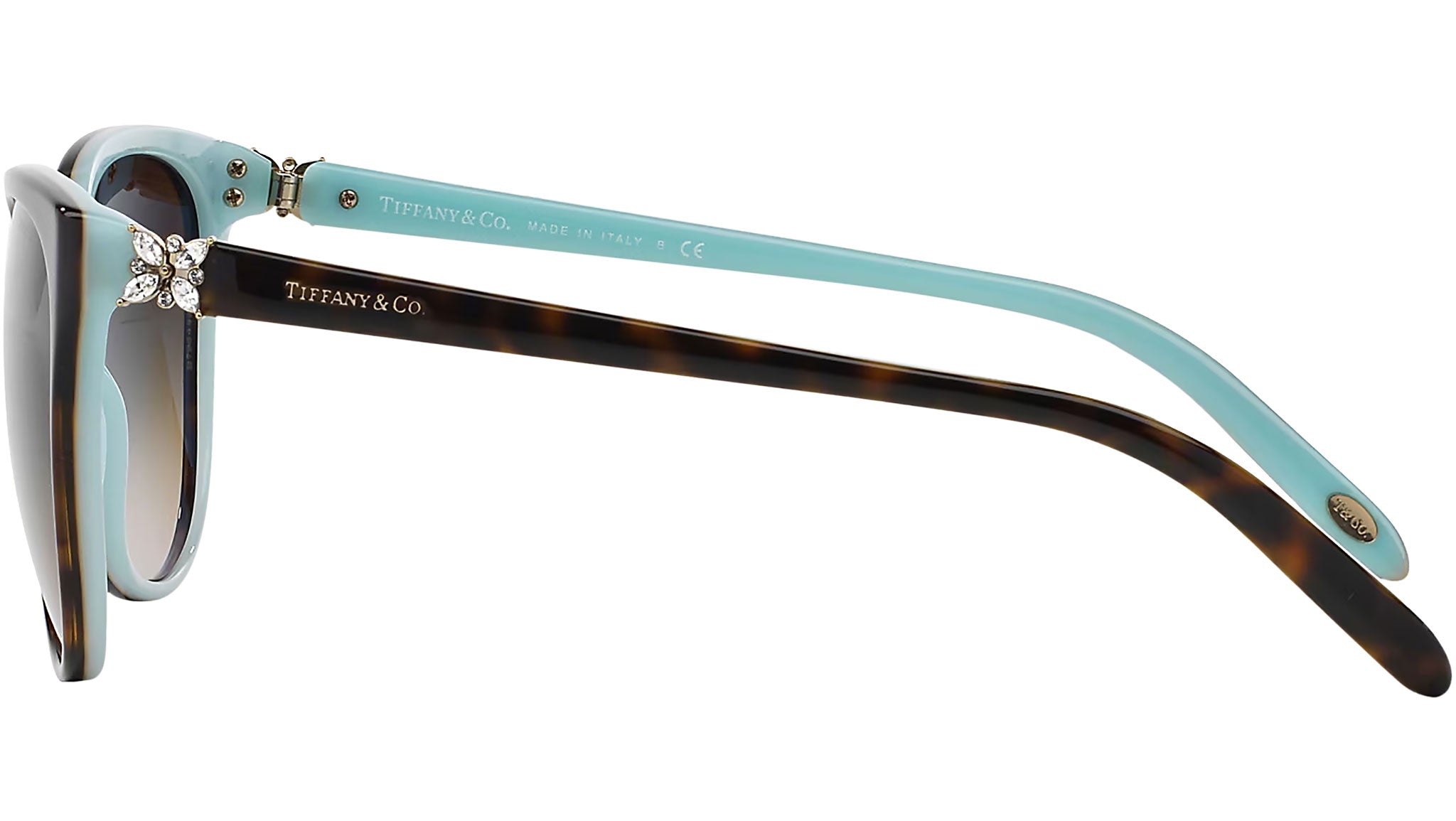 Tiffany TF4089B Sunglasses 81343B Havana Blue - eye-oo.com display picture 2