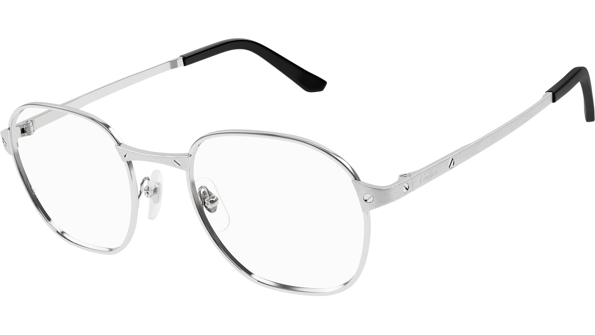 Cartier CT0441O 002 Eyeglasses Shiny Silver - eye-oo.com
