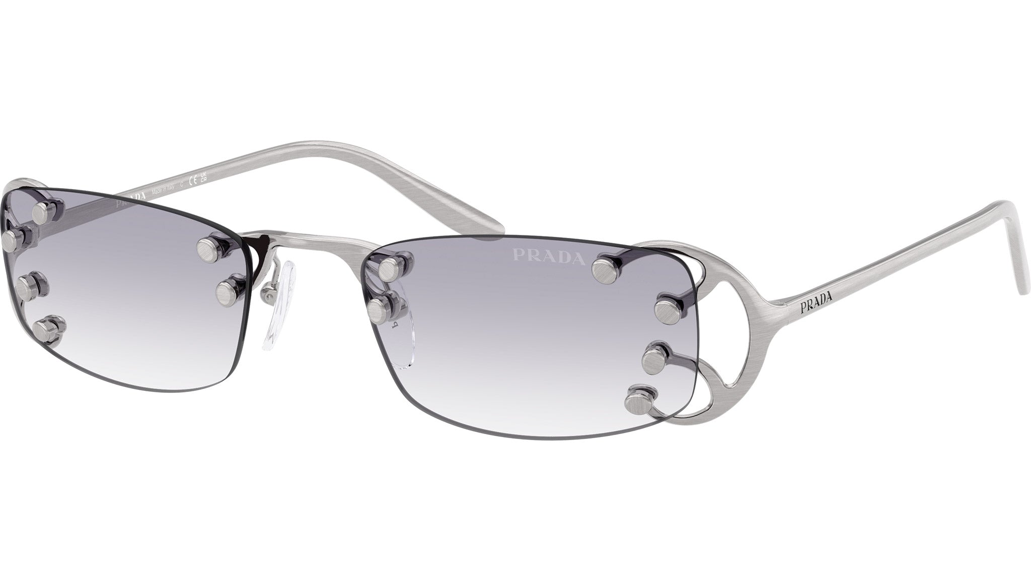 PR C57S Prada Sunglasses 28H40V Silver Nouveau - eye-oo.com
