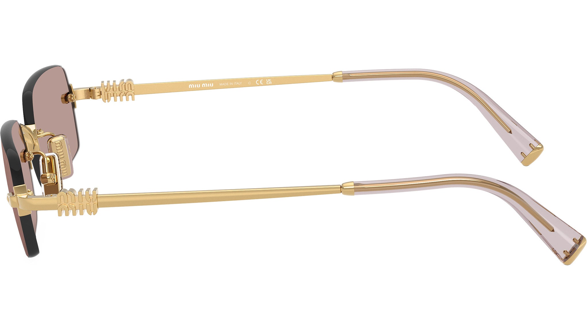 Miu Miu MUB50S Sunglasses 5AK20I Gold - eye-oo.com