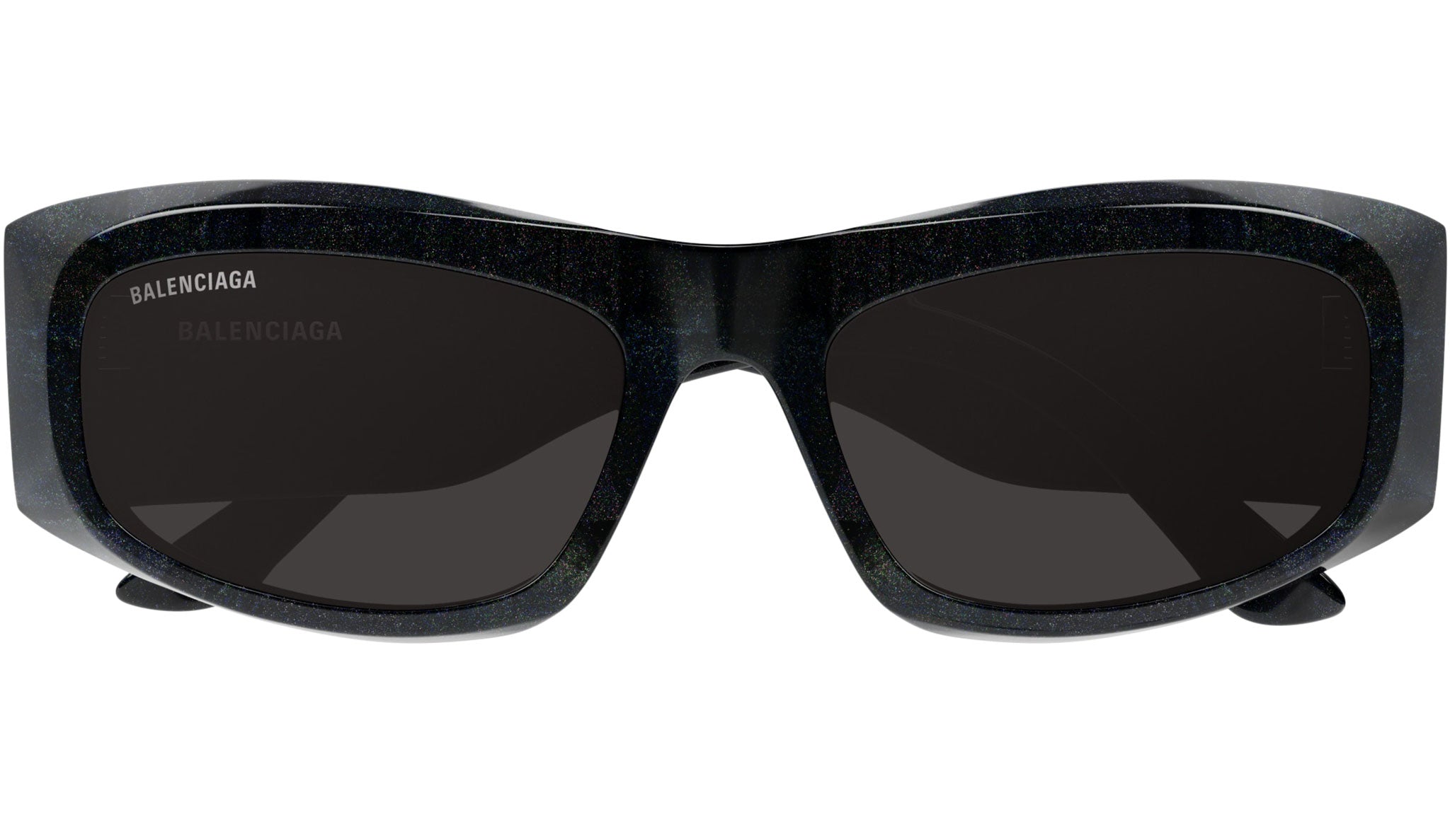 BB0395S Balenciaga Rectangular Sunglasses 003 Black - eye-oo.com