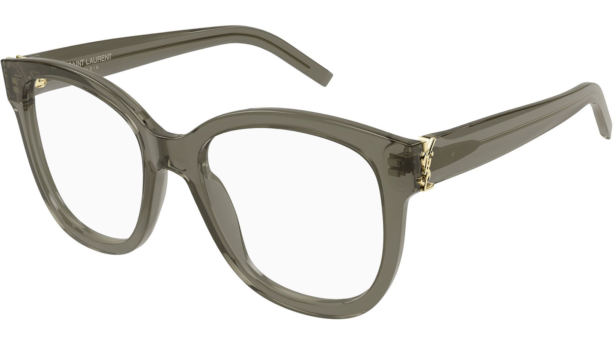 Saint Laurent SL M97 010 Transparent Brown Glasses - eye-oo.com