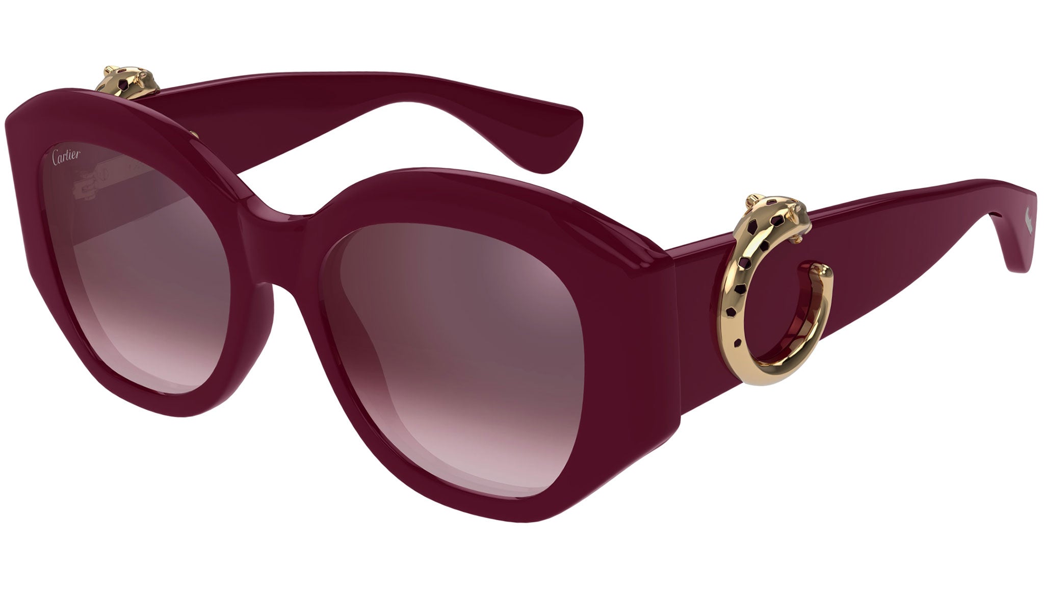 Cartier CT0502S 004 Sunglasses Shiny Burgundy - eye-oo.com display picture 2