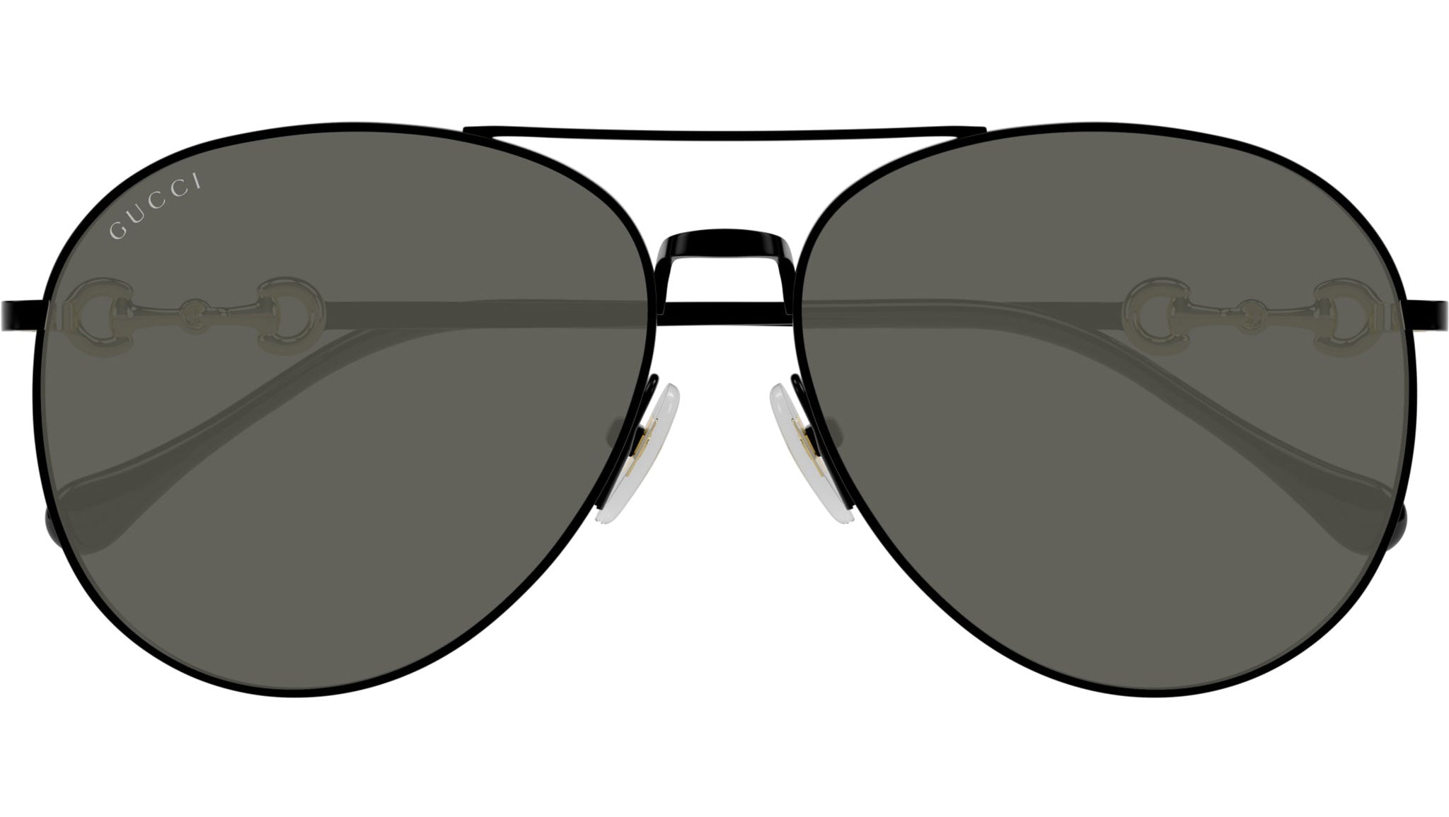 GUCCI ボール型ピアス ブラック Gucci GG1698S 001 Black Grey Pilot Sunglasses - eye-oo.com
