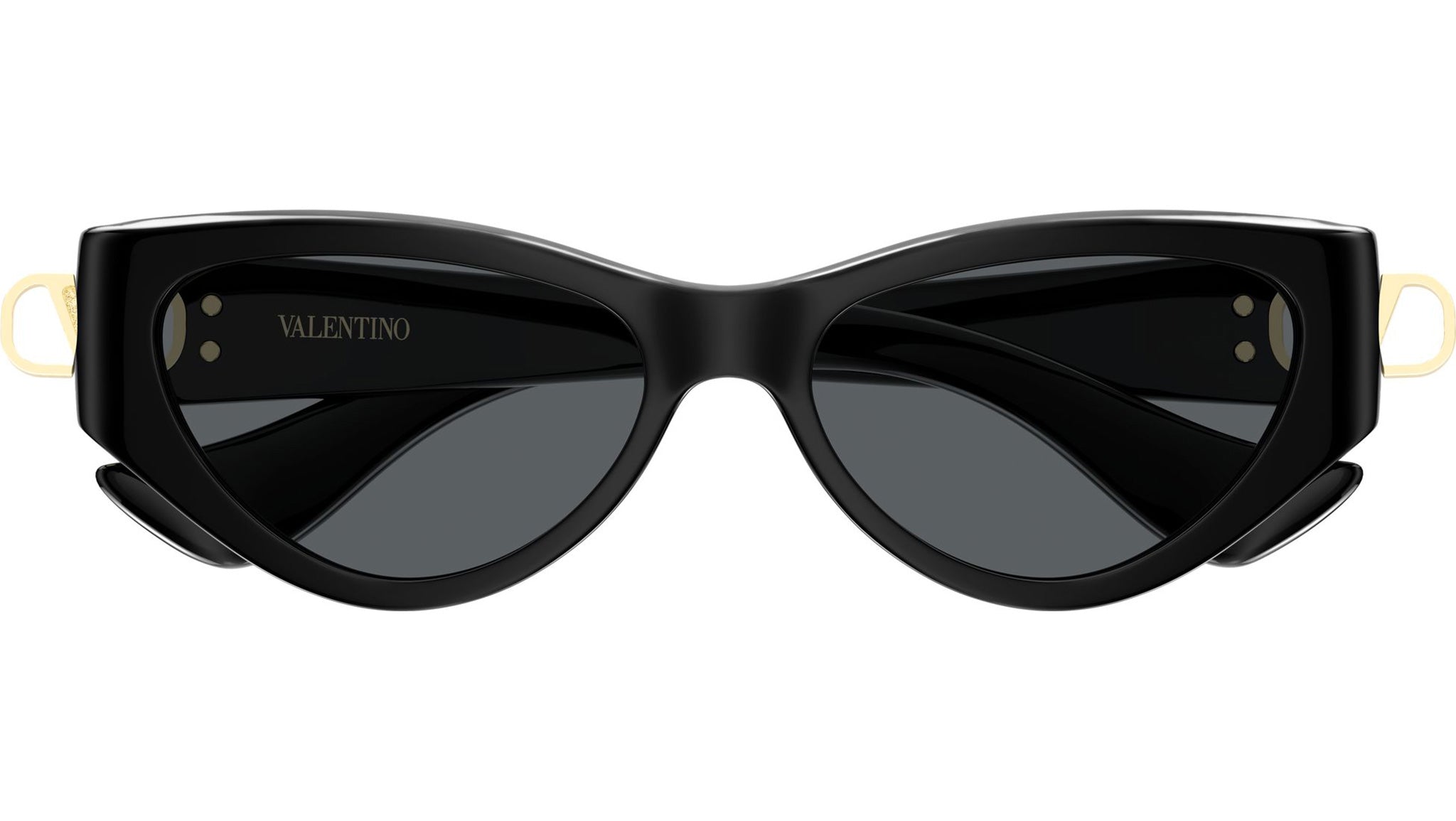 Valentino VG0014S Sunglasses 001 Black Grey Cat Eye - eye-oo.com