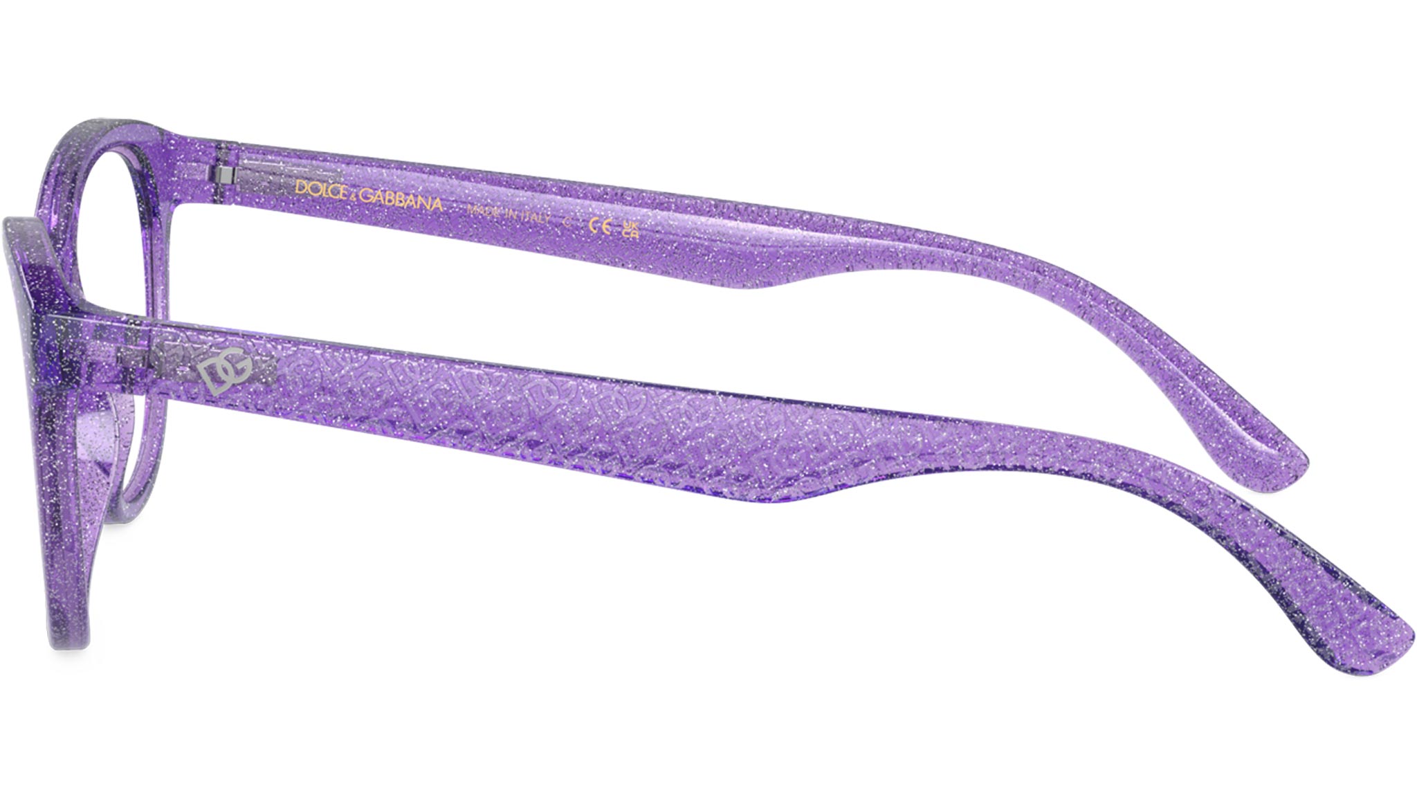 Dolce & Gabbana KIDS DX 5096 3351 Pink Glitter Plastic Butterfly Eyeglasses 49mm Dolce & Gabbana Kids DX 5096 Glasses 3353 Violet Glitter  main image 3