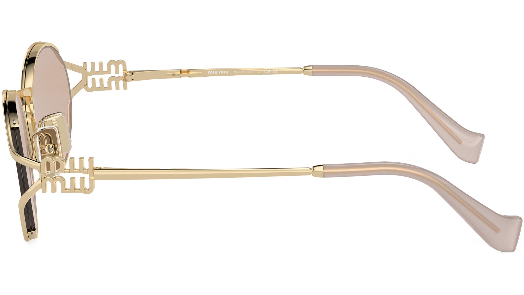 Miu Miu 0MU 52YS Sunglasses ZVN20F Gold - eye-oo.com