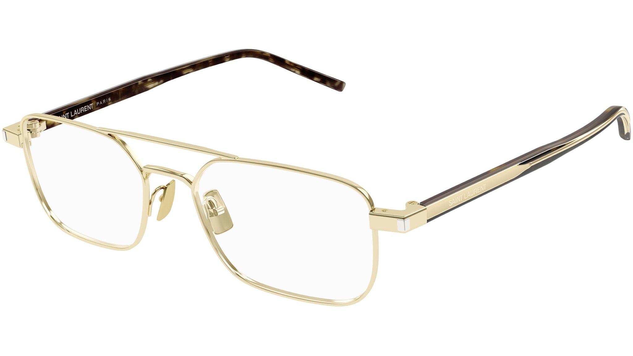 Saint Laurent SL 780 Eyeglasses 002 Gold Transparent - eye-oo.com