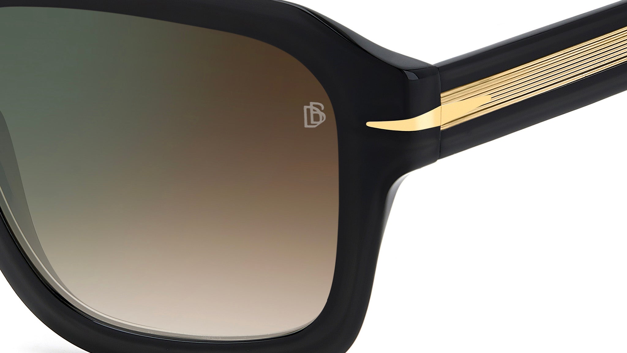 David Beckham DB 7127/S 2M2 QY Sunglasses Black Gold - eye-oo.com