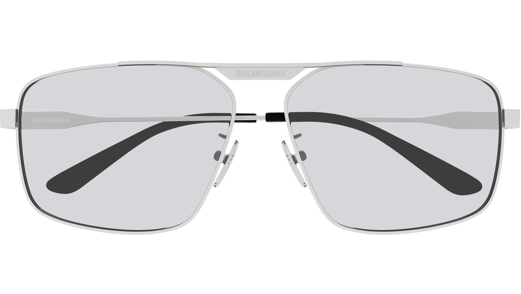 BALENCIAGA　バレンシアガ　クォーツ　B530　ラウンド　ダイヤベゼル BB0418SK Balenciaga Pilot Sunglasses 004 Silver - eye-oo.com