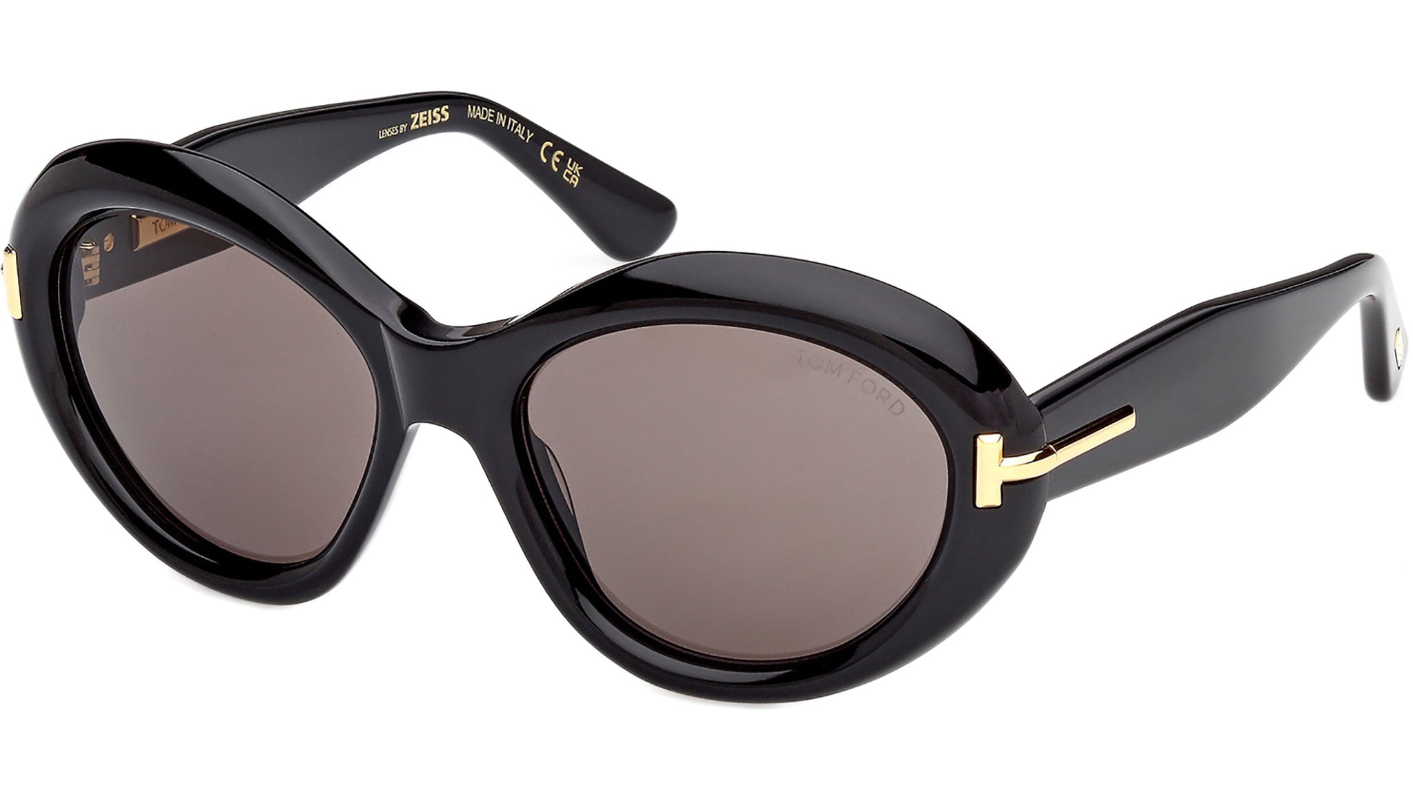 Tom Ford Sunglasses Icon TF1328 01A Black Oval Frame Gray Lens 55-18-140 TOM FORD Icon Collection Sunglasses | Neiman Marcus main image 4