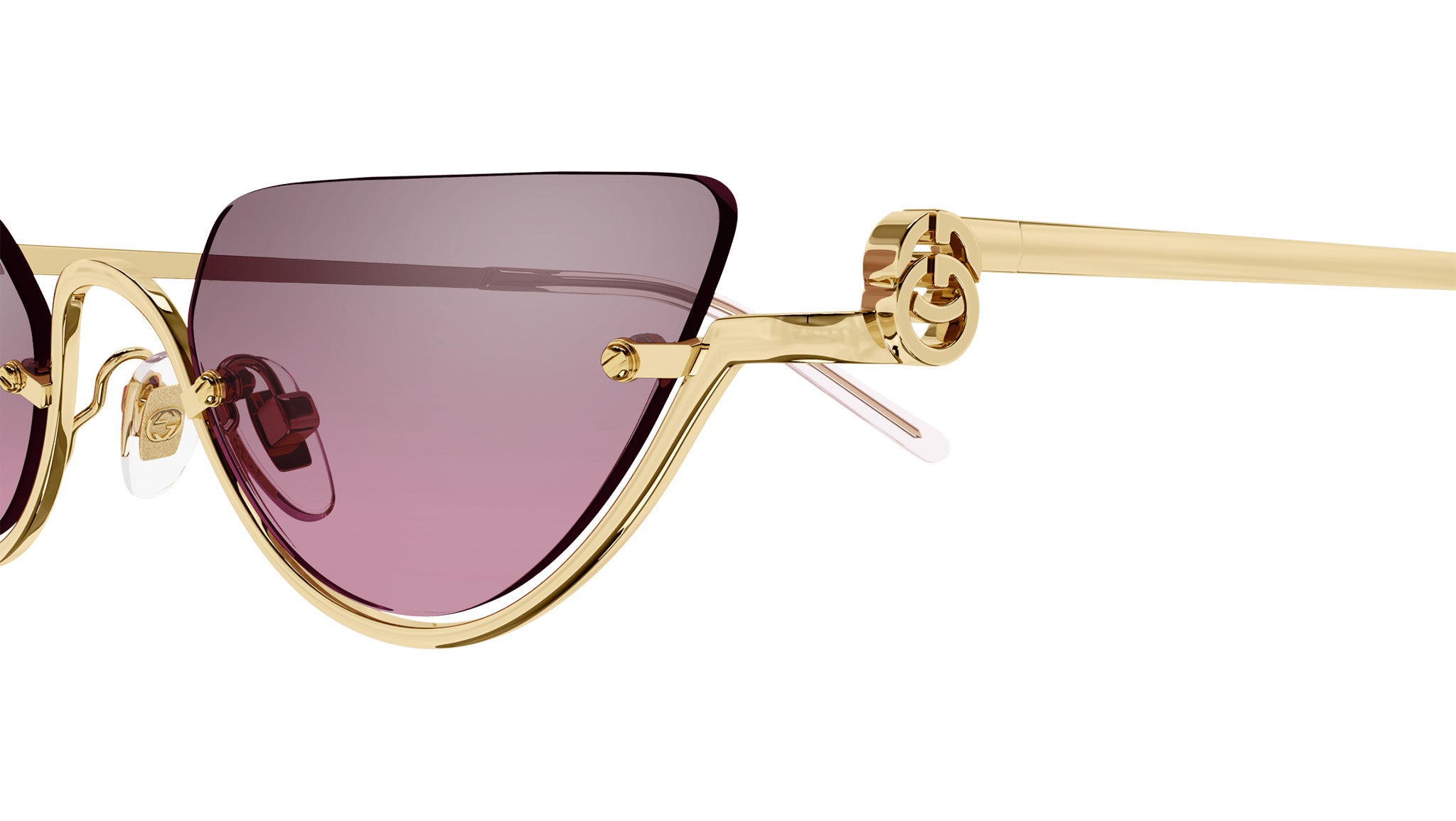 ❤️ NEW STUNNING GUCCI GOLD CAT EYE SUNGLASSES ❤️ Gucci Wide Cat Eye Sunglasses – Two Skirts main image 3