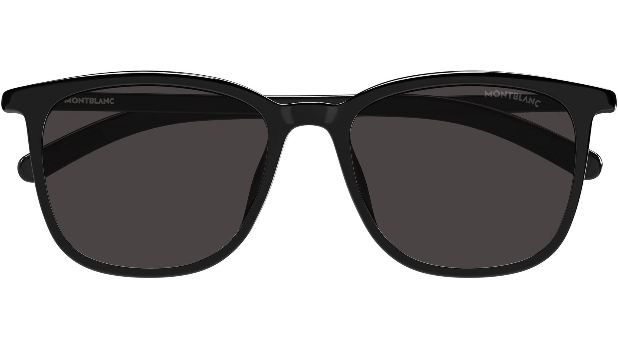 Montblanc Black Rectangle Sunglasses Montblanc MB0443S 001 Sunglasses - US main image 4