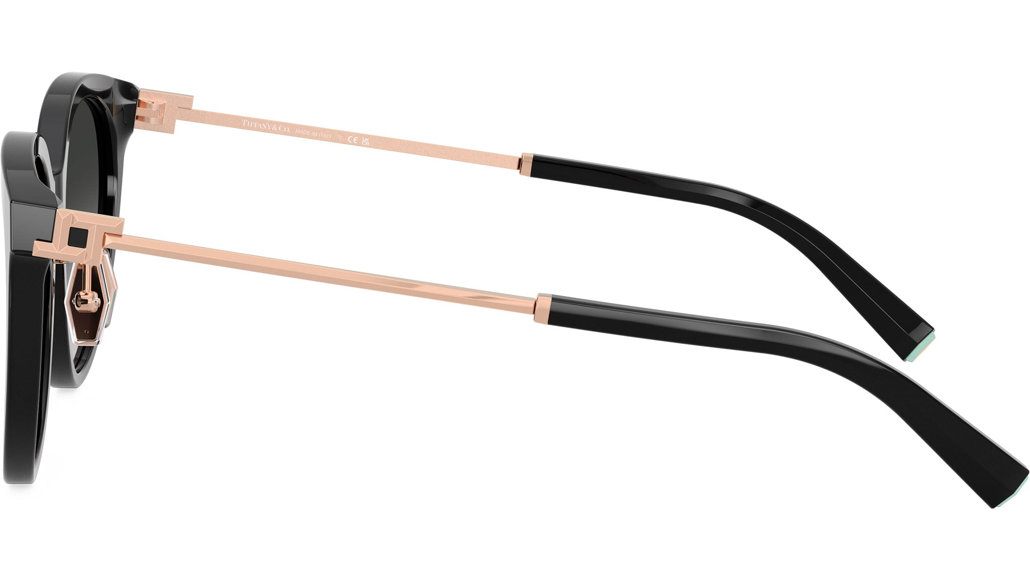 Tiffany & Co. TF4243D Sunglasses Black Acetate/Metal Round Tiffany Acetate Metal Round 55mm Sunglasses TF4243D Havana  main image 2