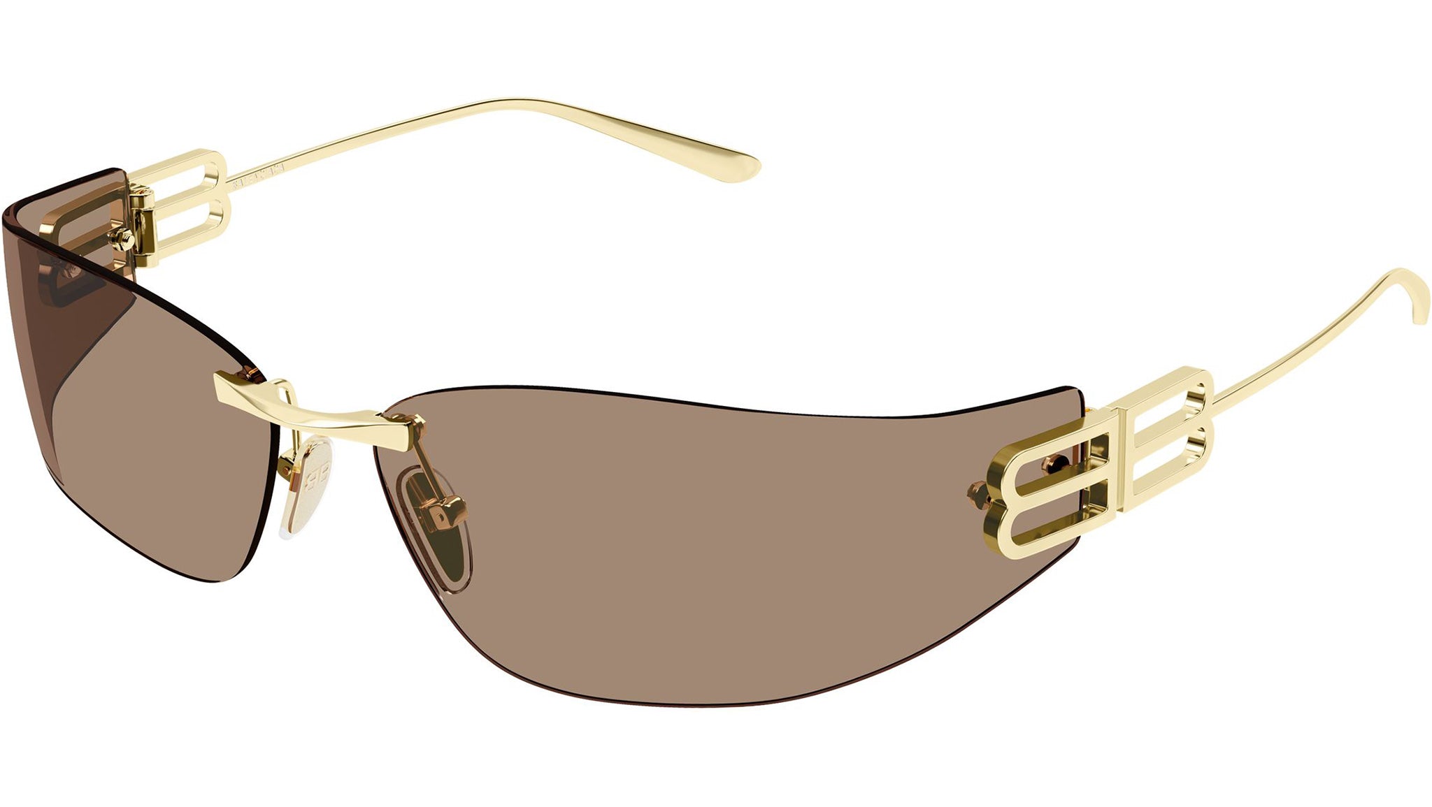Balenciaga BB0484S Cat Eye Sunglasses 004 Gold Light Brown - eye