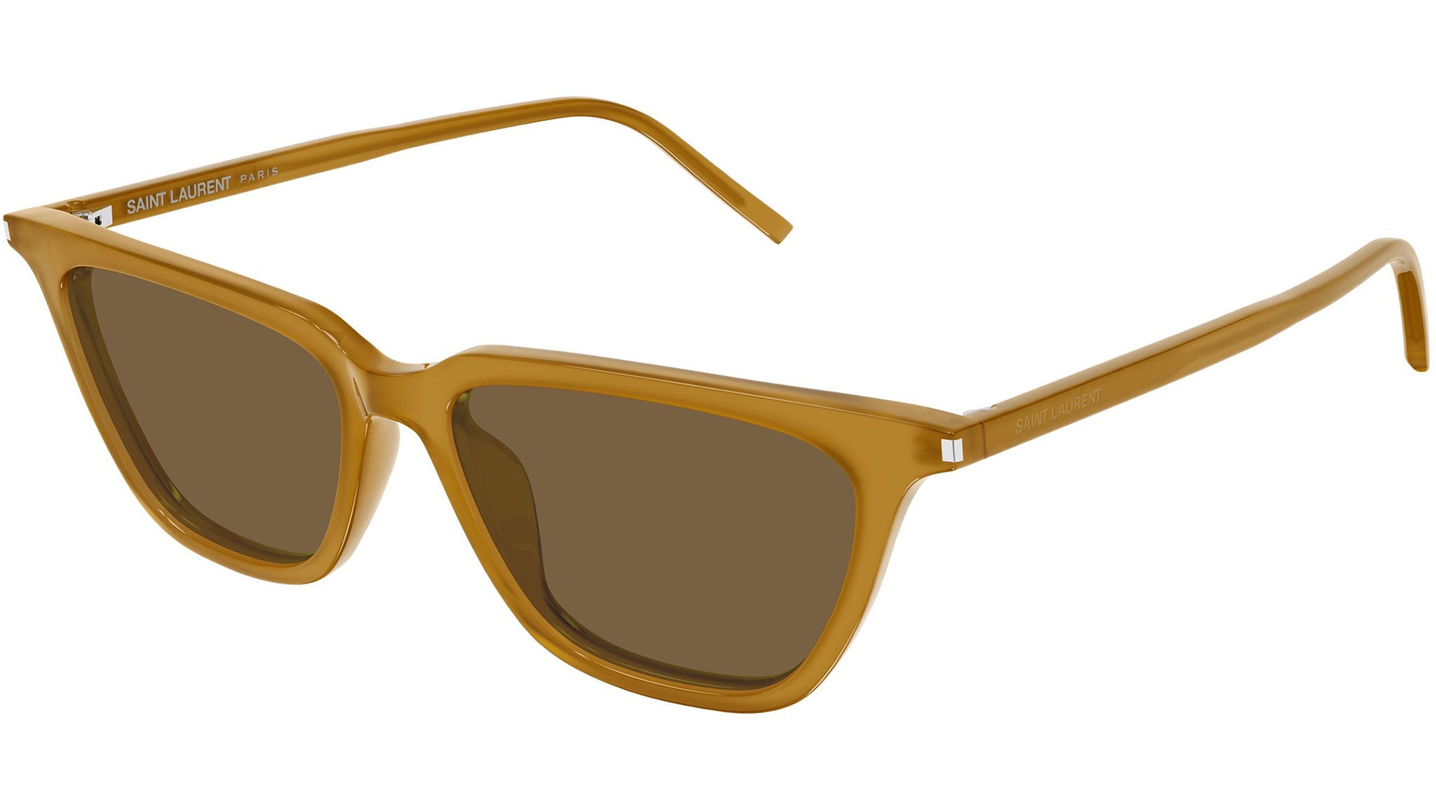 Saint Laurent SL 889 SULPICE THIN Sunglasses 004 Yellow Brown