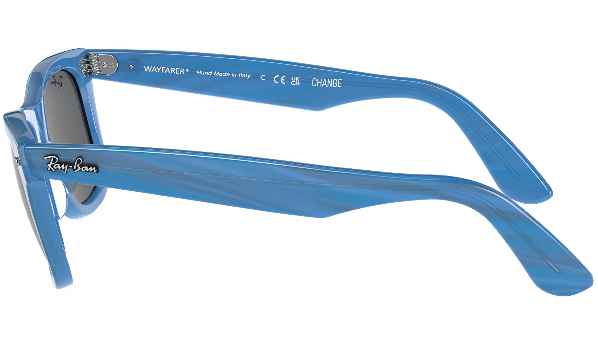 Ray-Ban Wayfarer Sunglasses RB2140 1409B1 Photo Striped Blue - eye