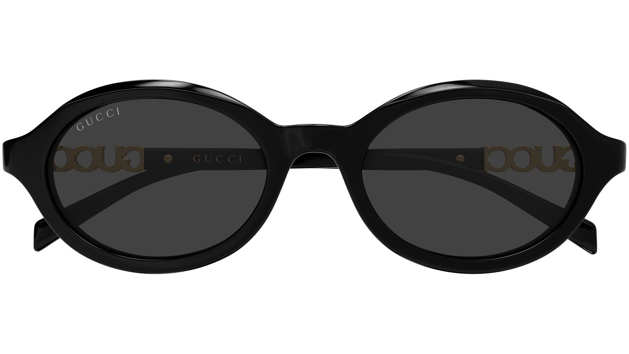 Gucci Black Round Sunglasses with Gradient Lenses Gucci GG2012S 001 Sunglasses - US main image 3