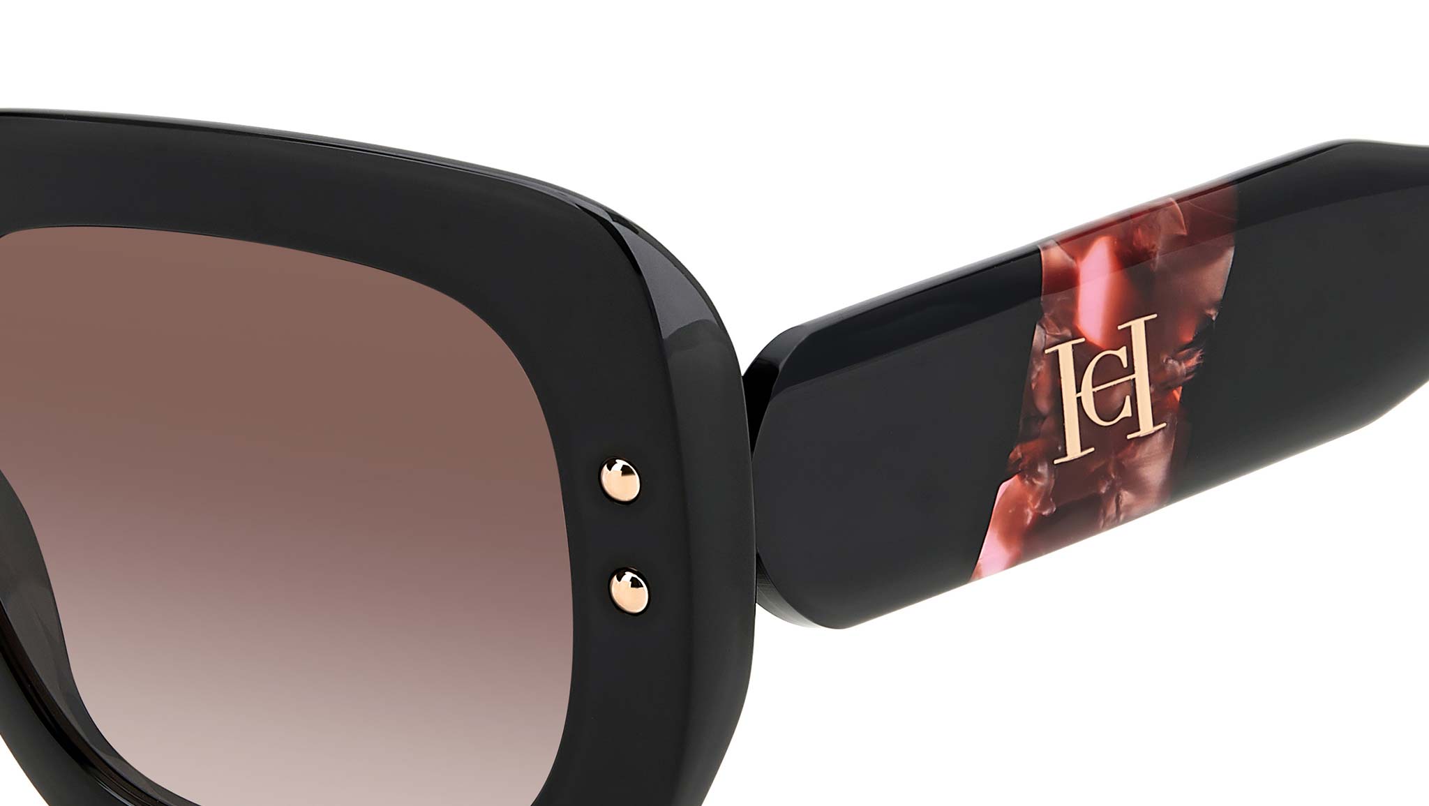 Carolina Herrera Black Cat-Eye Sunglasses with Red Case Carolina Herrera HER 0261/G/S Cat Eye Sunglasses | Fashion  main image 2