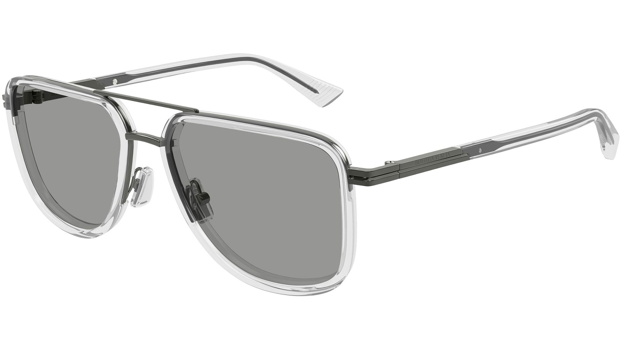 BV1463S Bottega Veneta Pilot Sunglasses 004 Ruthenium - eye-oo.com