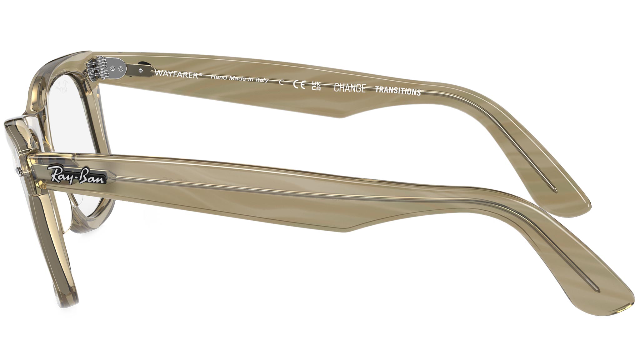 Ray-Ban Wayfarer Sunglasses RB2140 1387GG Photo Striped Grey - eye