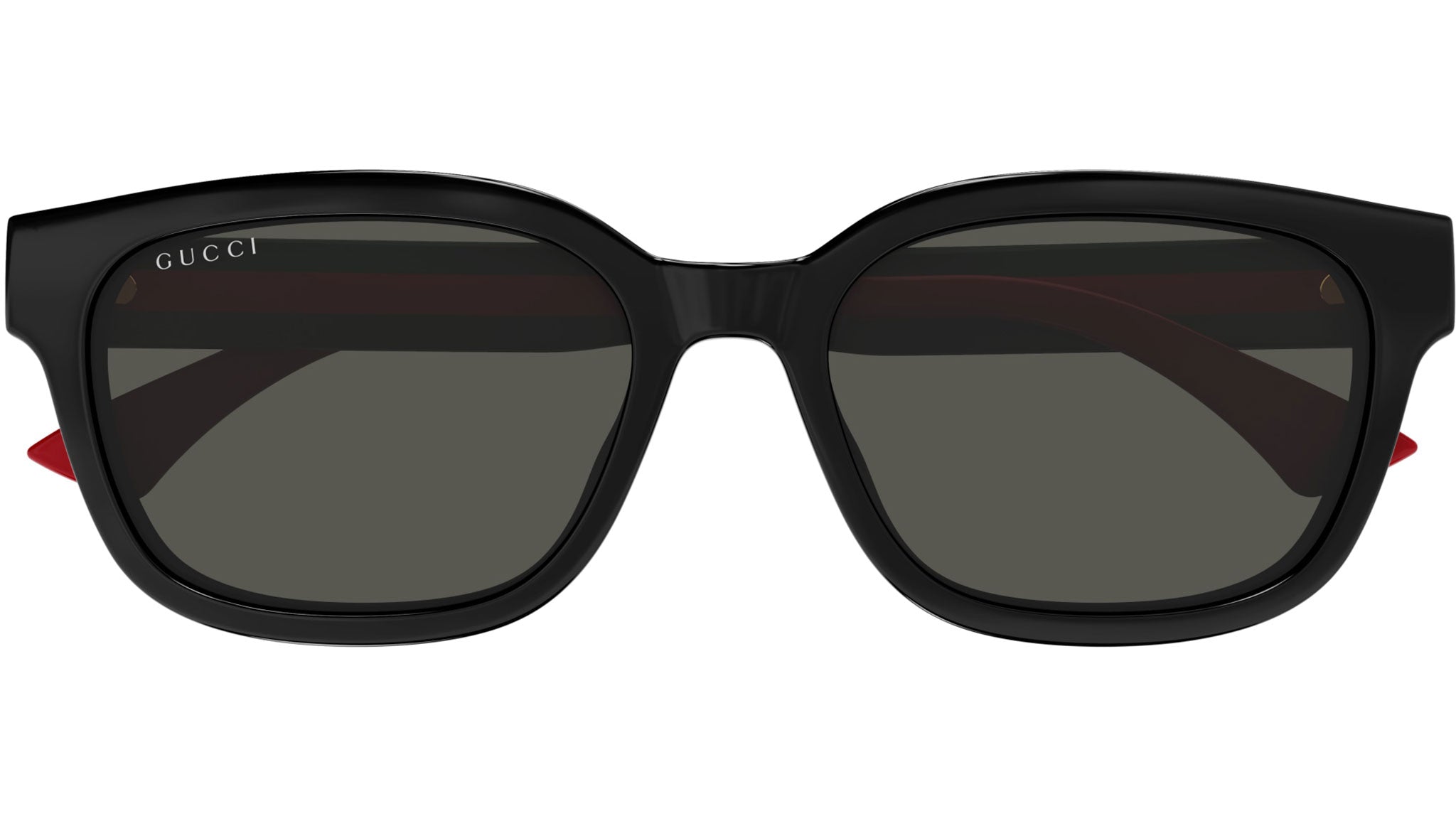 Gucci GG1872SK 001 Black Grey Rectangular Sunglasses - eye-oo.com