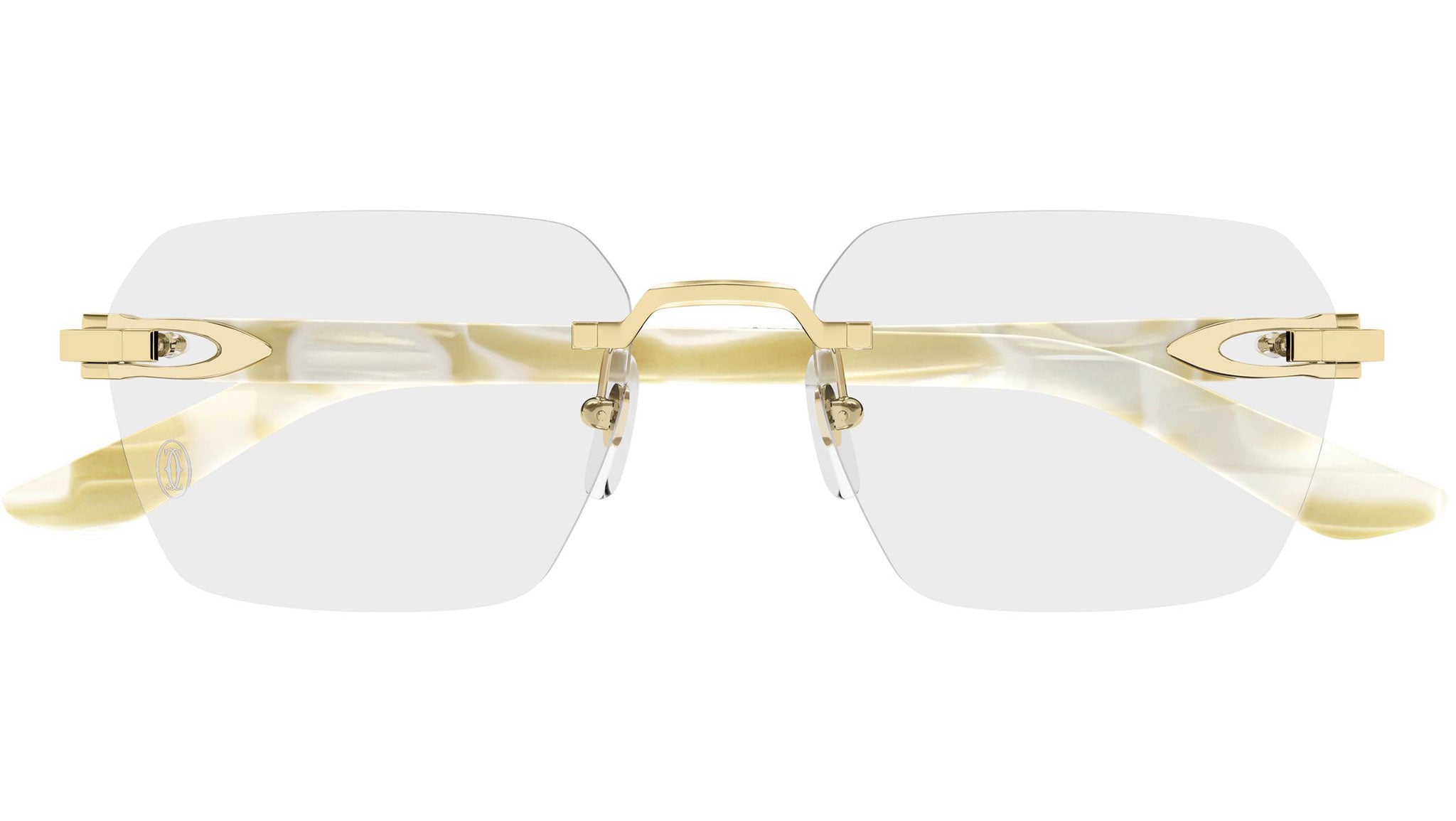 Cartier CT0623O Eyeglasses 004 Shiny Gold - eye-oo.com