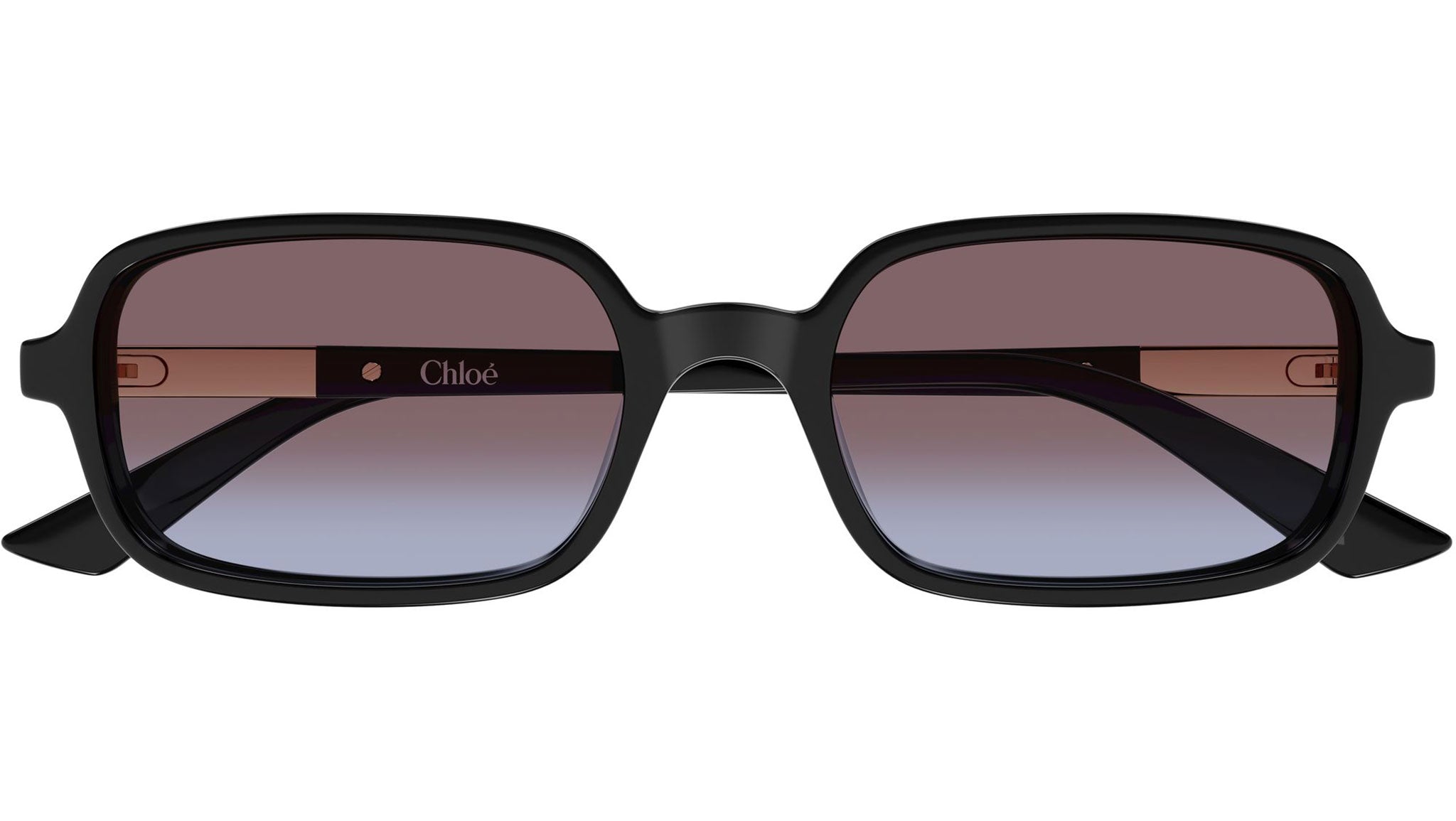 CH0363S Chloé Rectangular Sunglasses 001 Black Burgundy - eye-oo.com