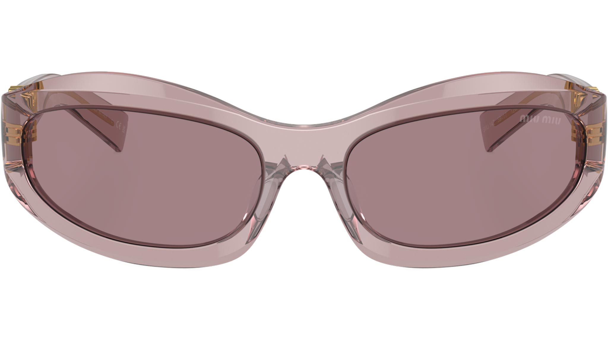 MU 14ZS Miu Miu Sunglasses 12W20I Transparent Mauve - eye-oo.com