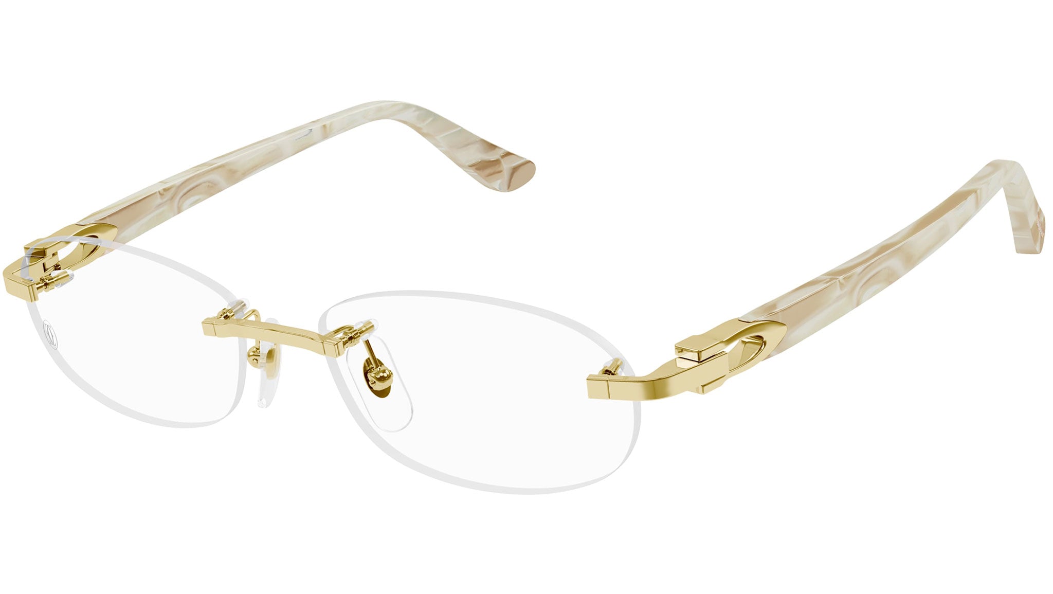 Cartier CT0455OJ 003 Eyeglasses Shiny Gold - eye-oo.com