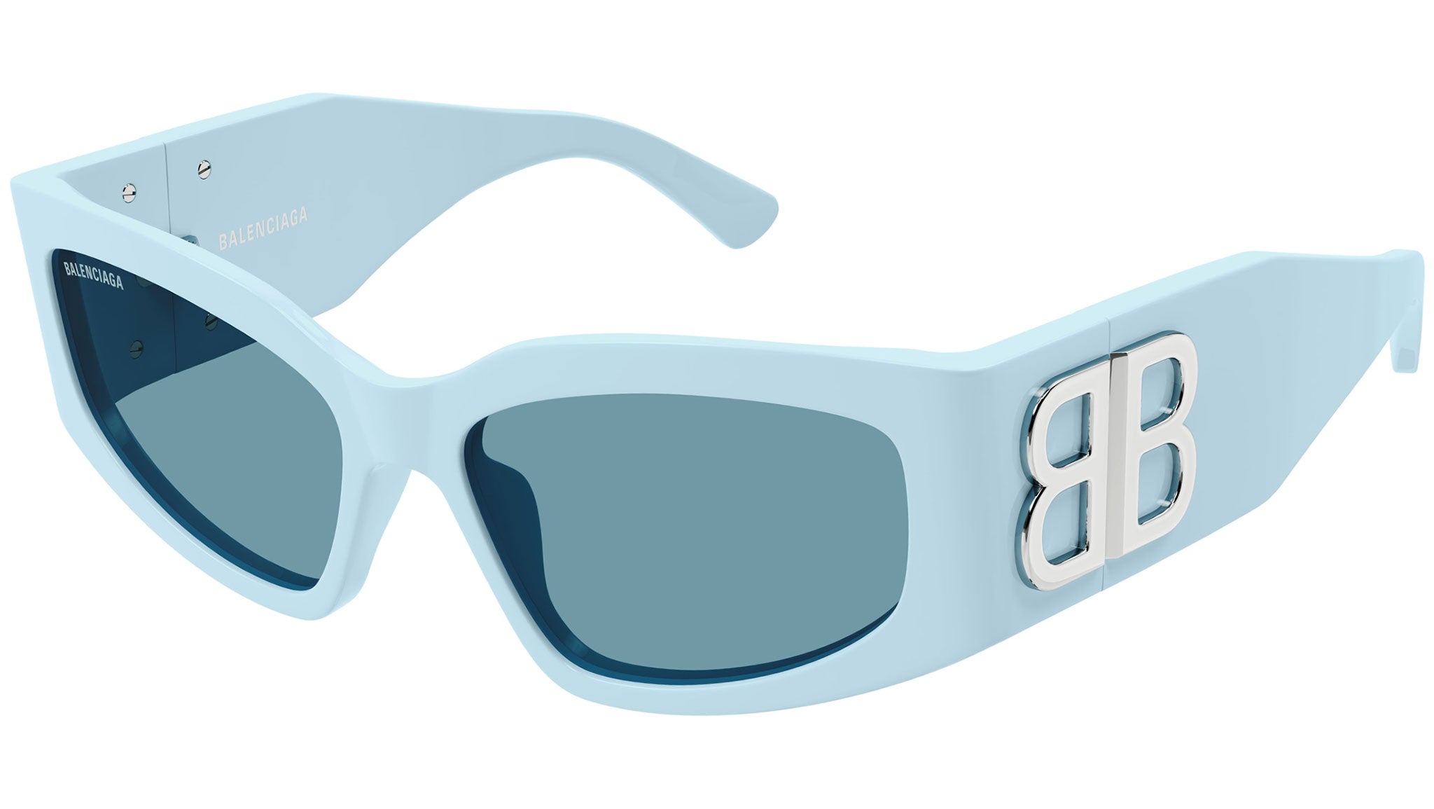BB0321S Balenciaga Cat Eye Sunglasses 014 Blue - eye-oo.com