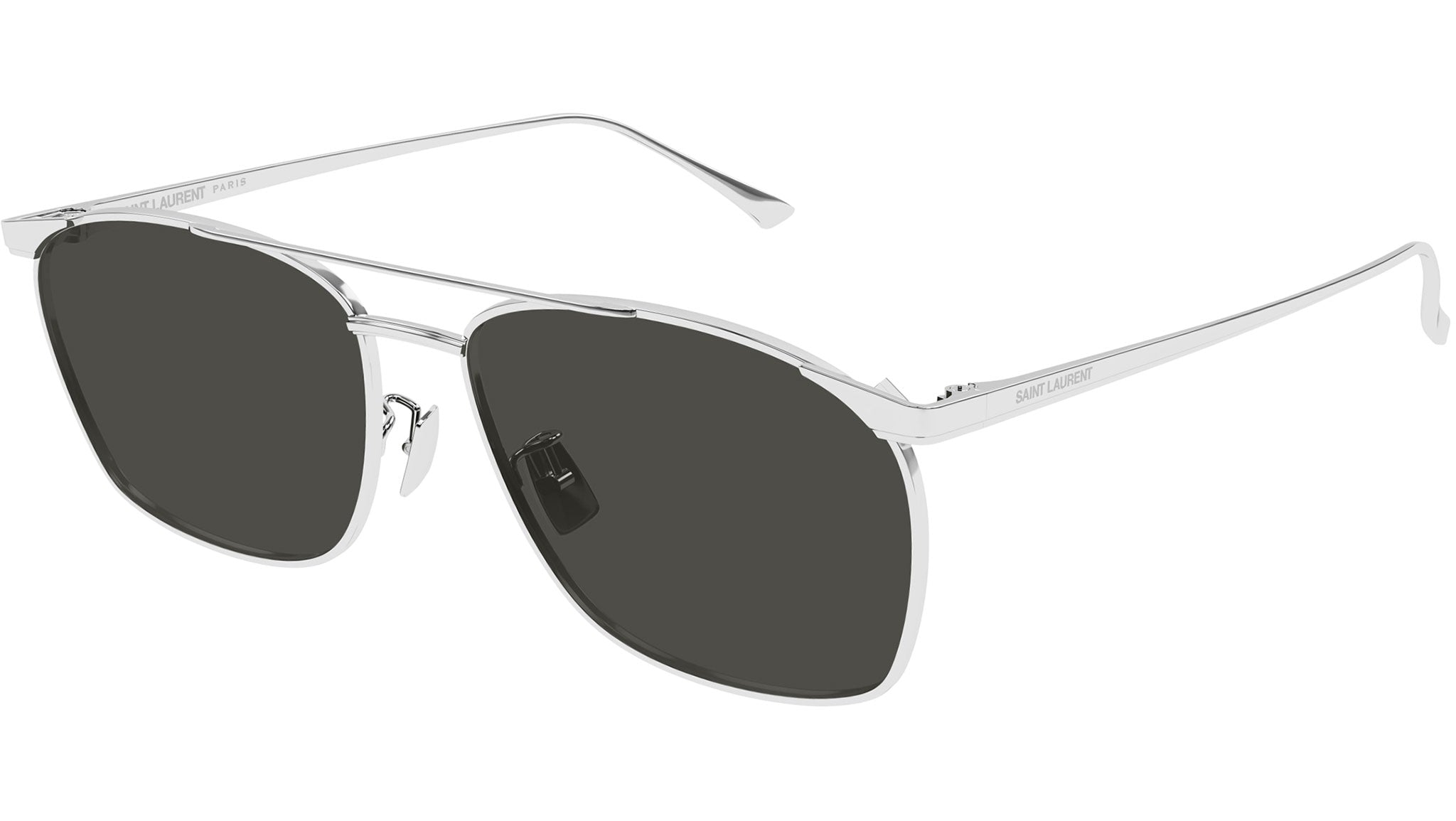 LAURENT LARGE SILVER 最安値！ Saint Laurent SL 796 VINCENT 002 Pilot Sunglasses Silver - eye-oo.com