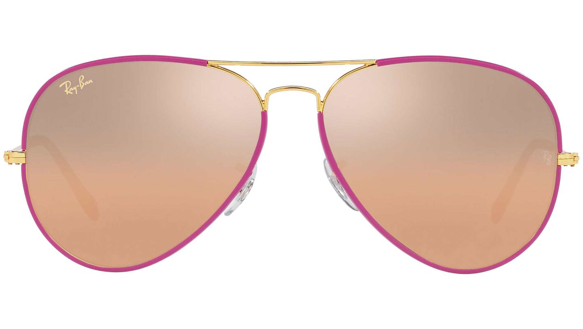 Pink Ray Ban Aviators Ray-Ban Aviator RB 3025 112/1Q Polarised Sunglasses - US main image 4
