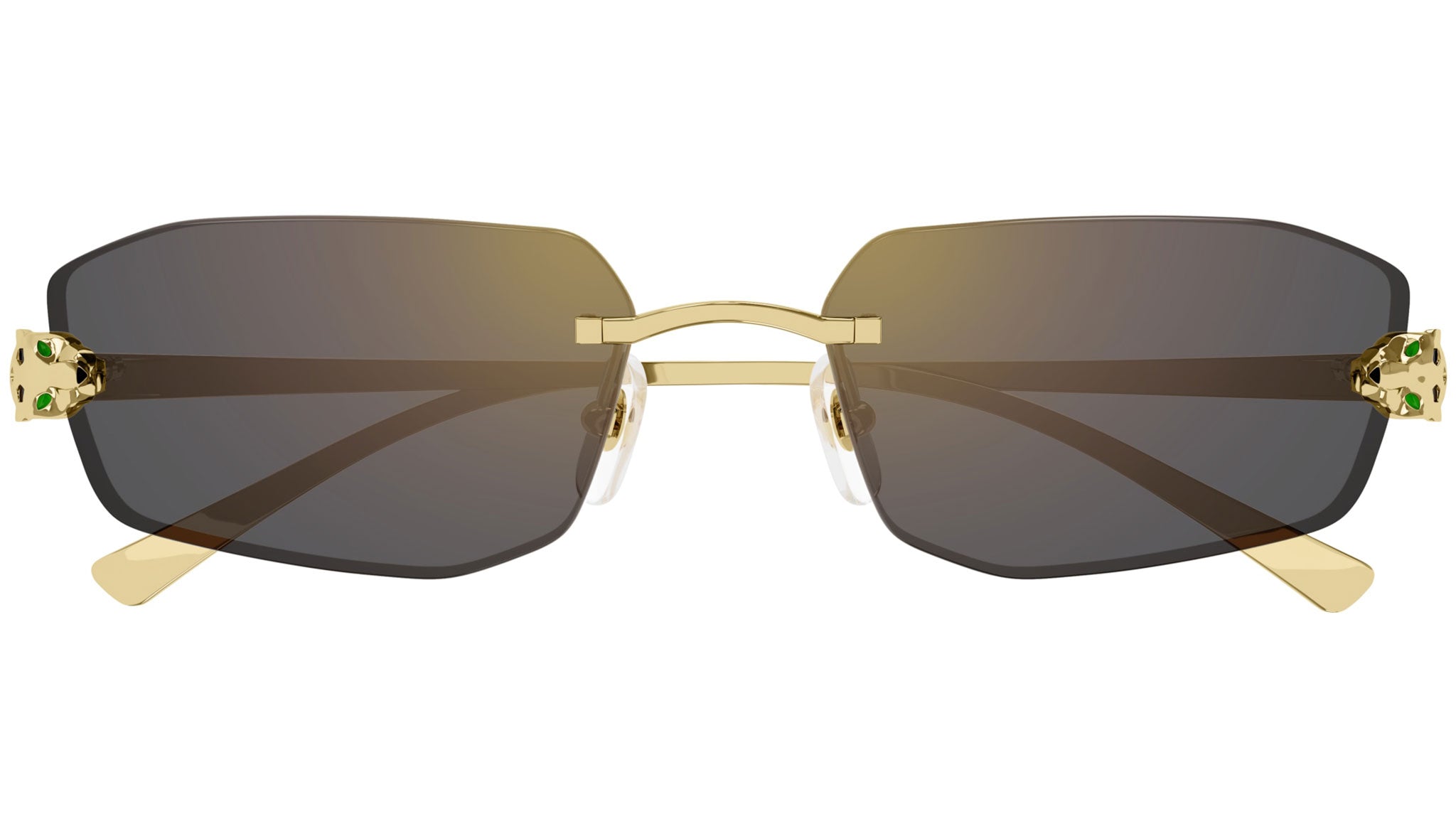 Panthère de Cartier Sunglasses CT0474S 001 Gold Grey - eye-oo.com