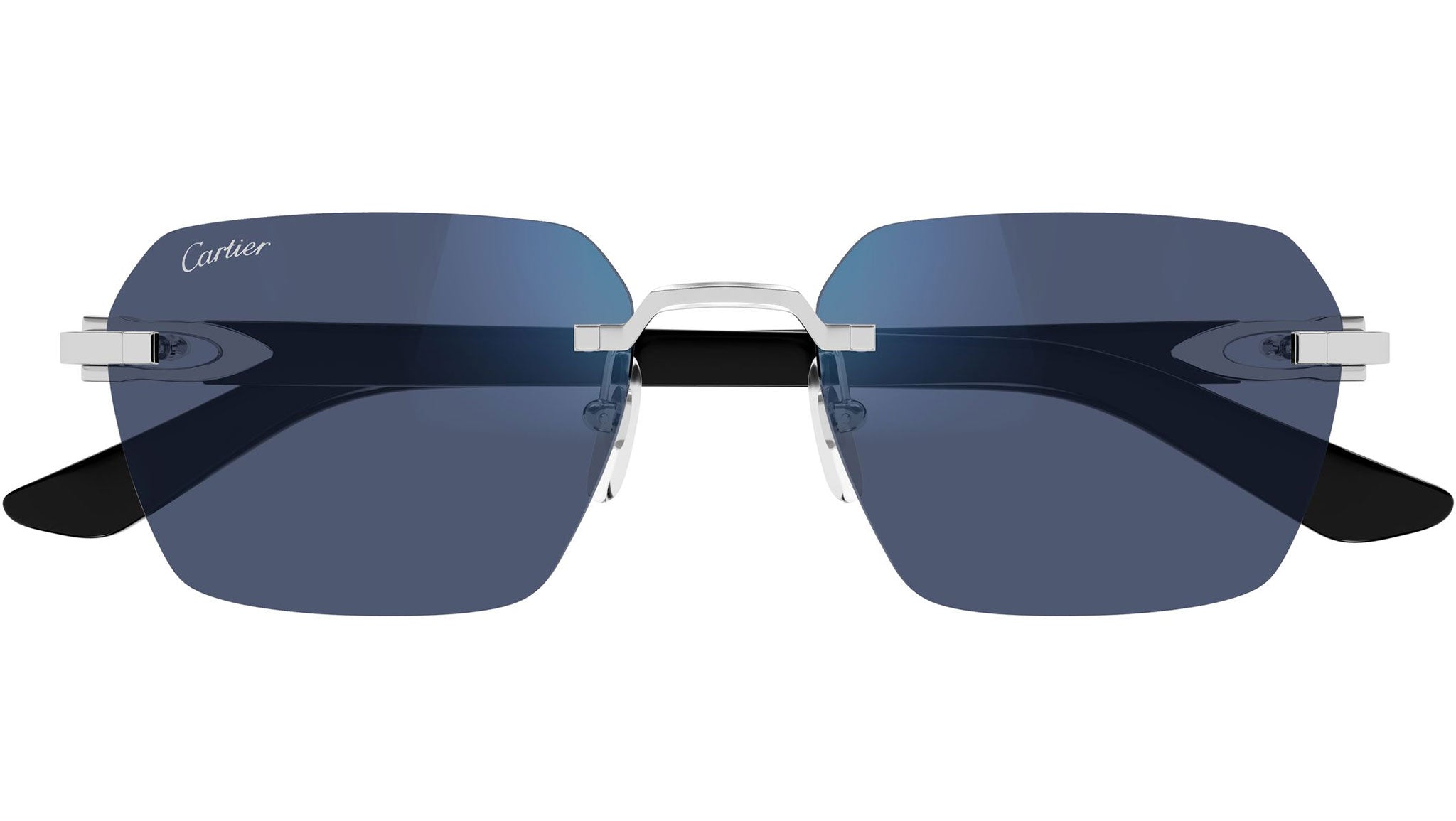 Cartier CT0623S Sunglasses 001 Shiny Silver - eye-oo.com