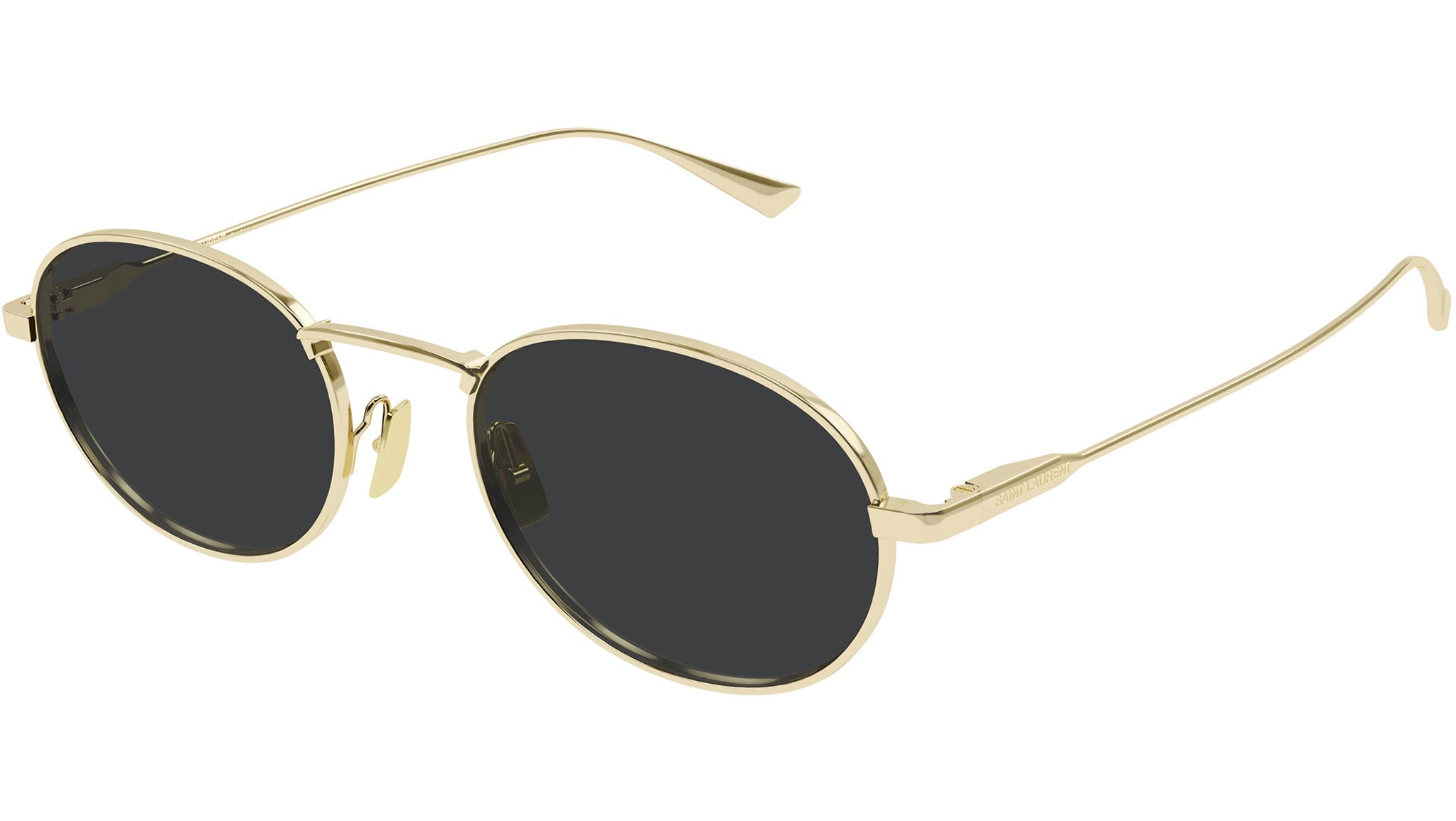 Saint Laurent SL 799 003 Oval Sunglasses Gold - eye-oo.com