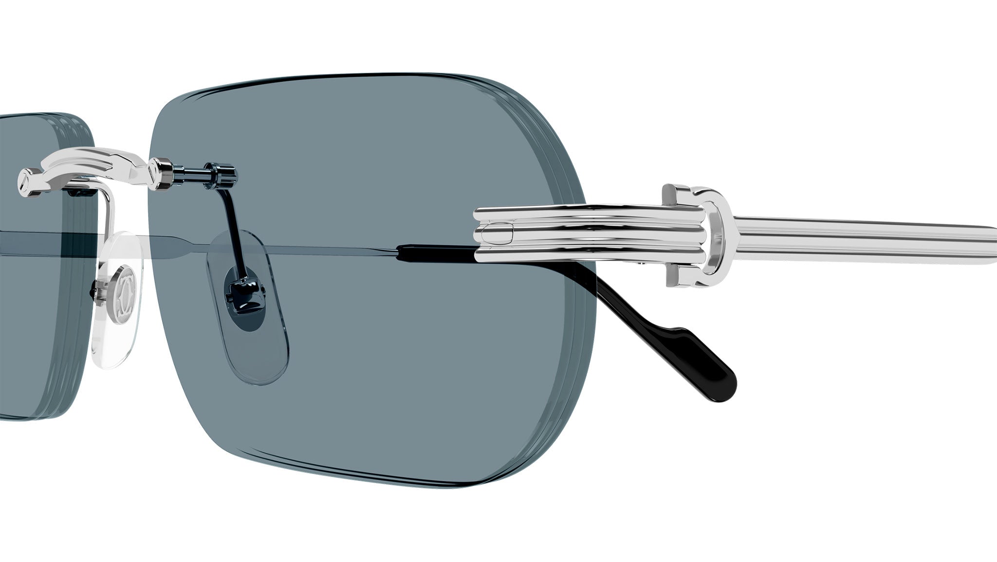 Cartier Première CT0577S Sunglasses 006 Shiny Silver - eye-oo.com