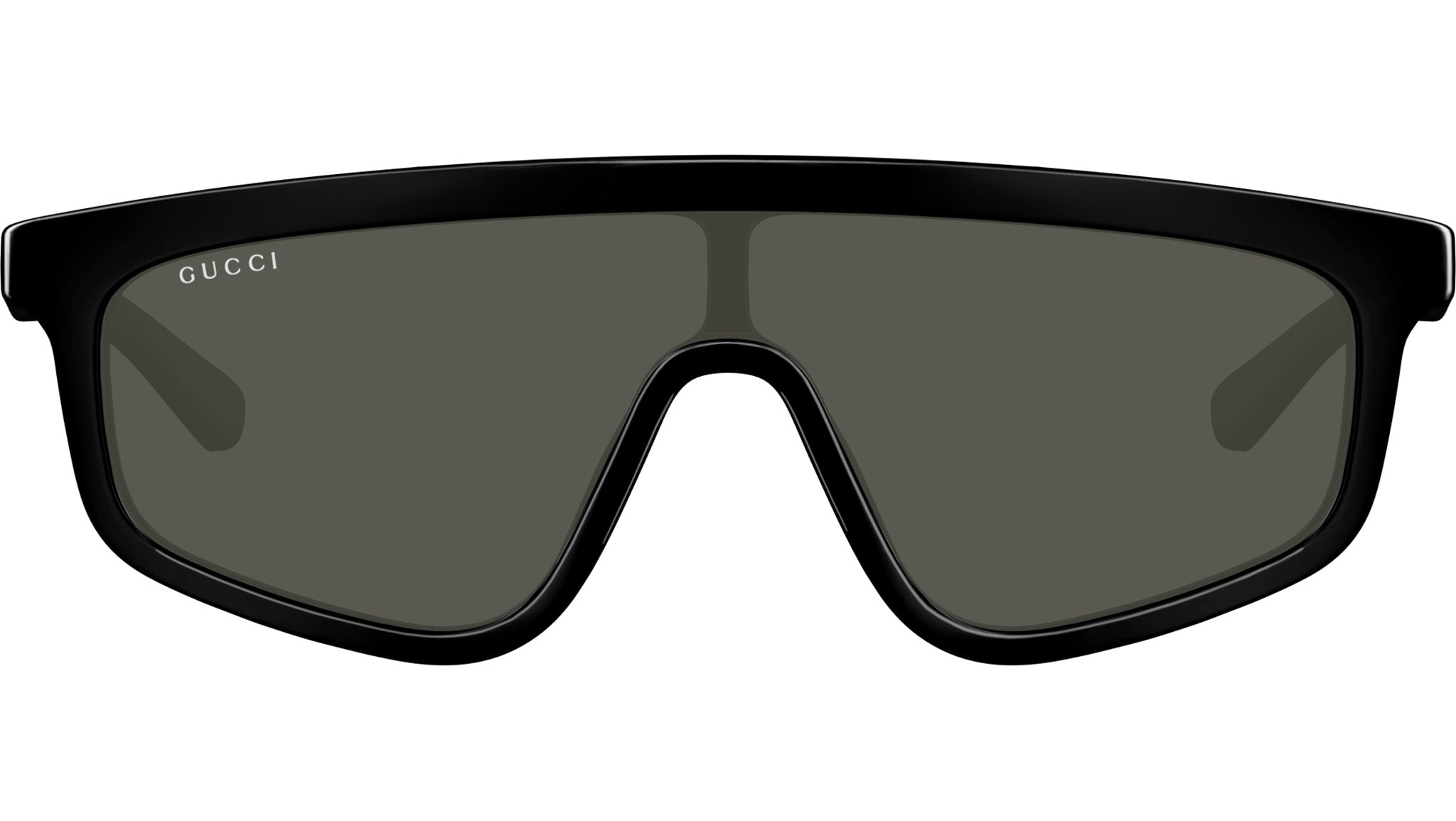 Gucci GG1736S 001 Black Grey Shield Sunglasses - eye-oo.com