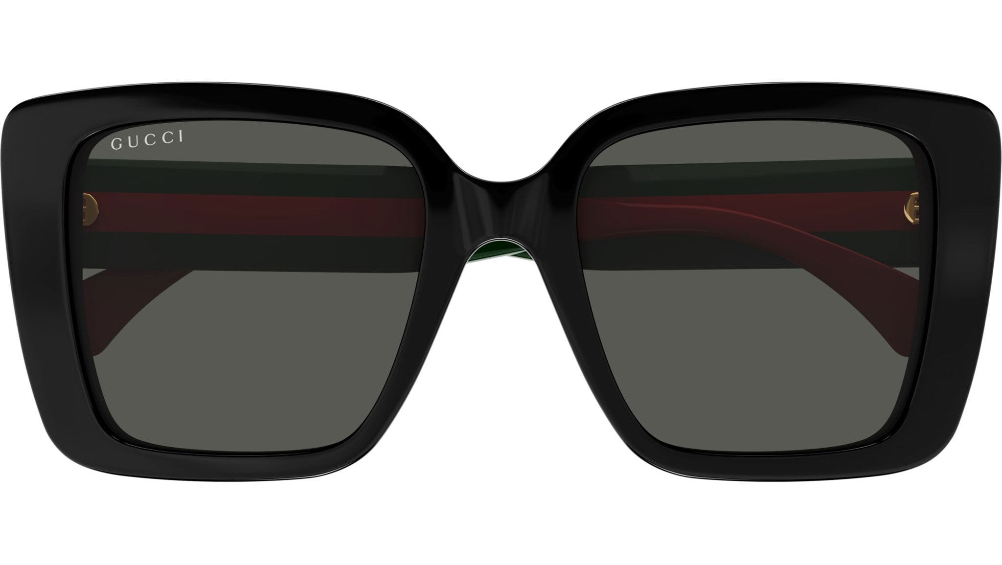 Gucci GG1861S 001 Rectangular Sunglasses Solid Black - eye-oo.com