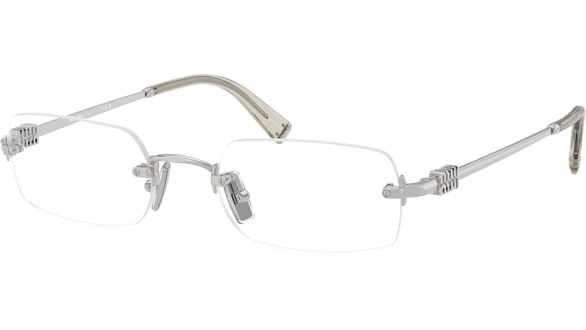 Miu Miu MU50YV Glasses 1BC1O1 Silver - eye-oo.com display picture 1