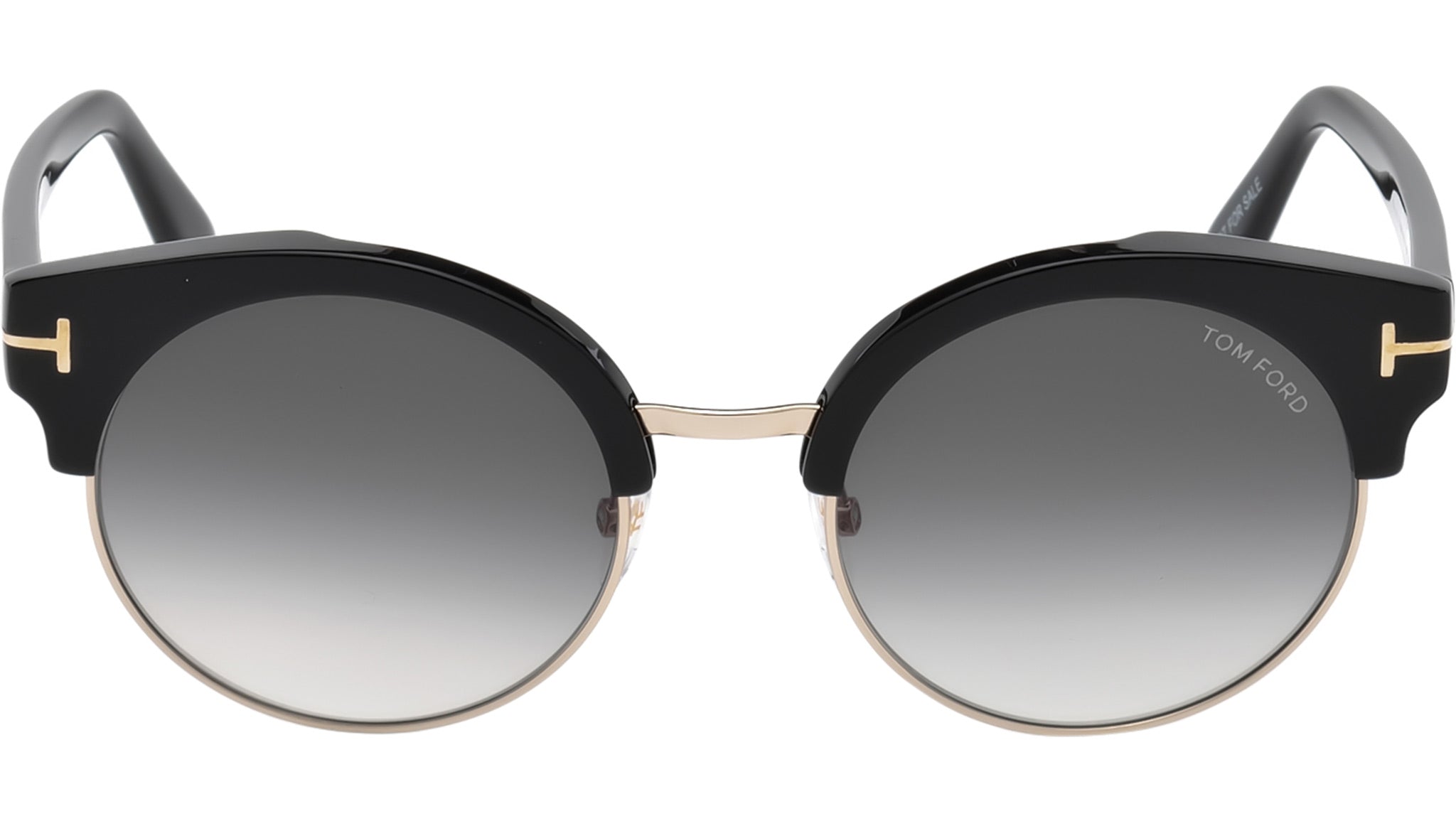 NWT Tom Ford Alissa Sunglass Tom Ford Alissa-02 Sunglasses FT0608 01B Shiny Black / Gold  main image 2