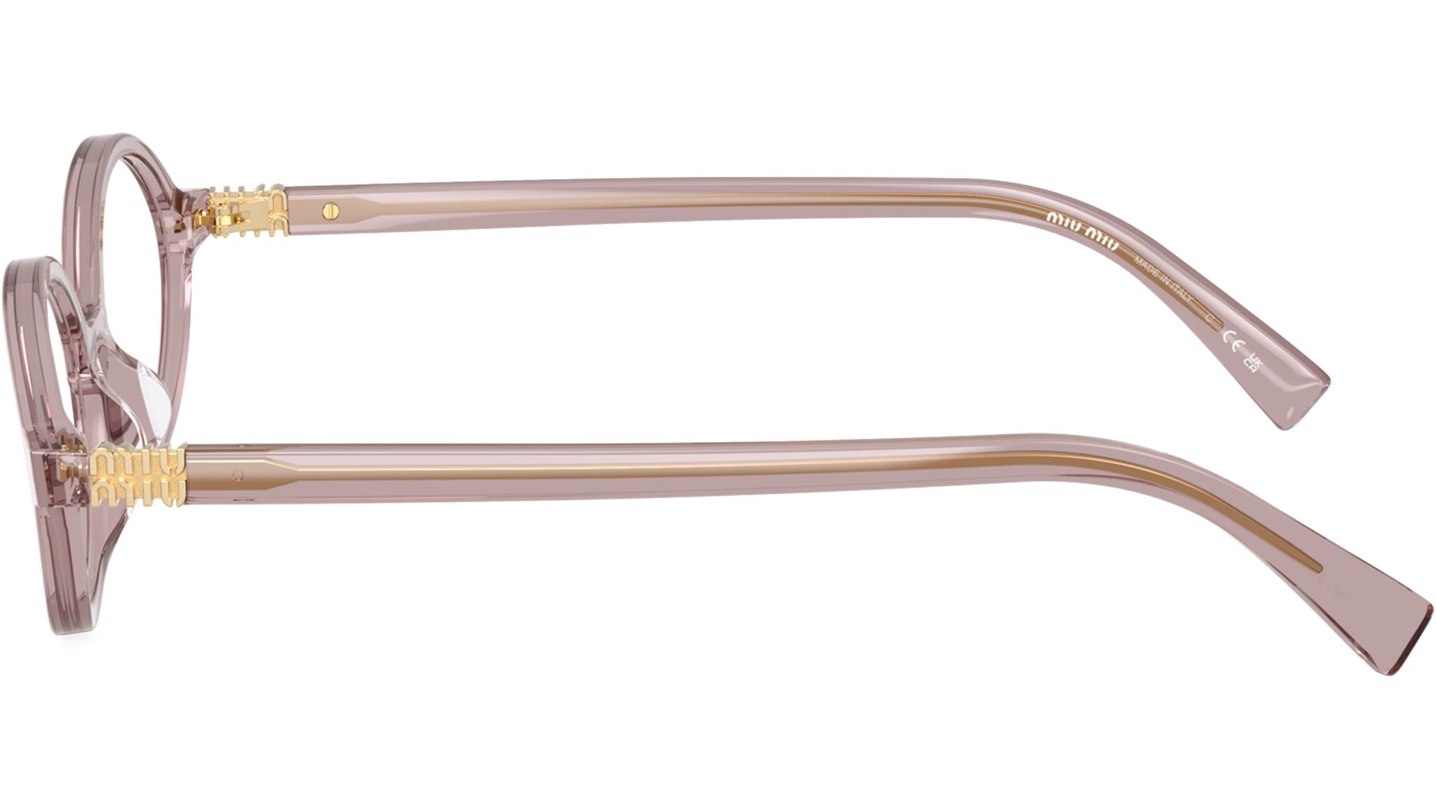 MU 01XV Miu Miu Glasses 12W1O1 Transparent Mauve - eye-oo.com