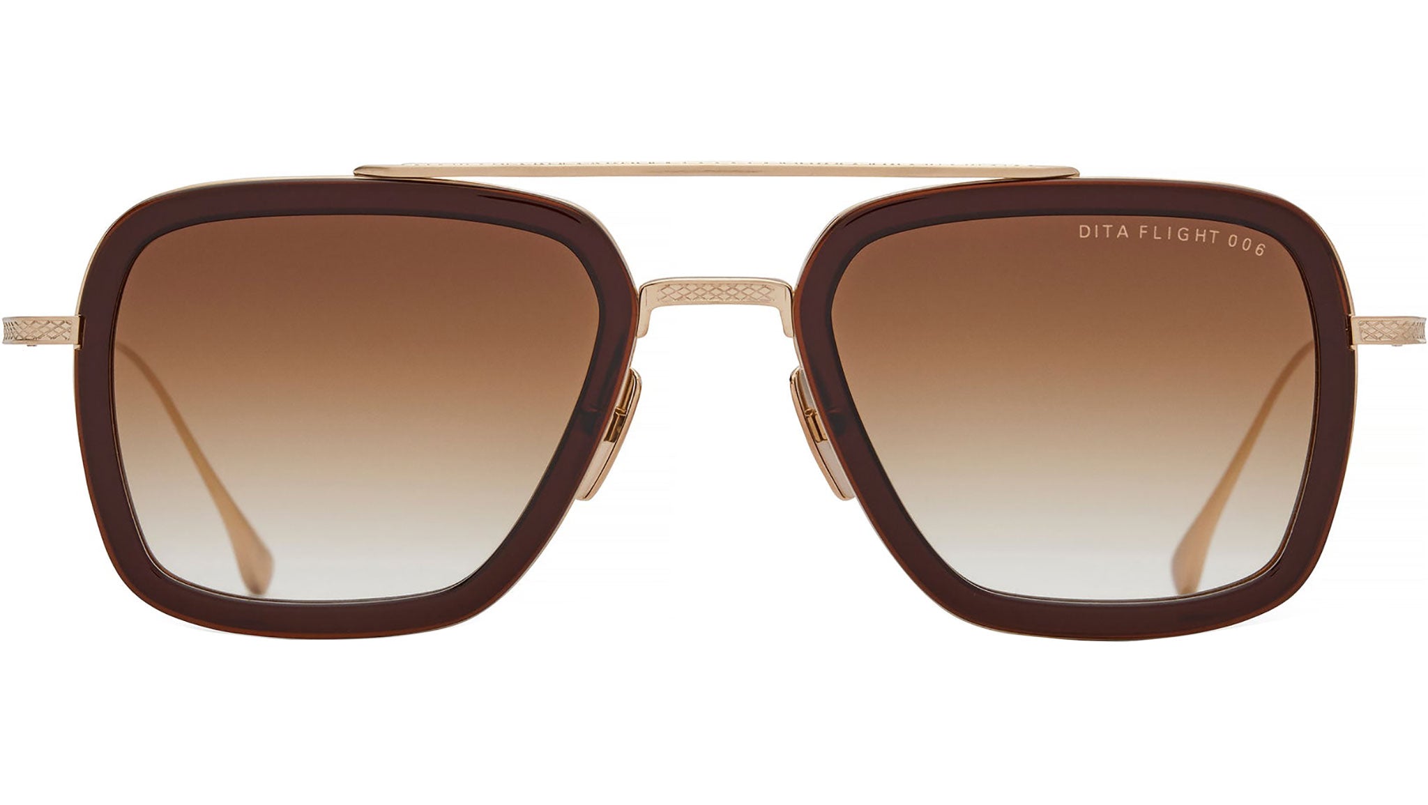 Dita Flight.006 DTS7806 Sunglasses W Root Beer Antique White Gold