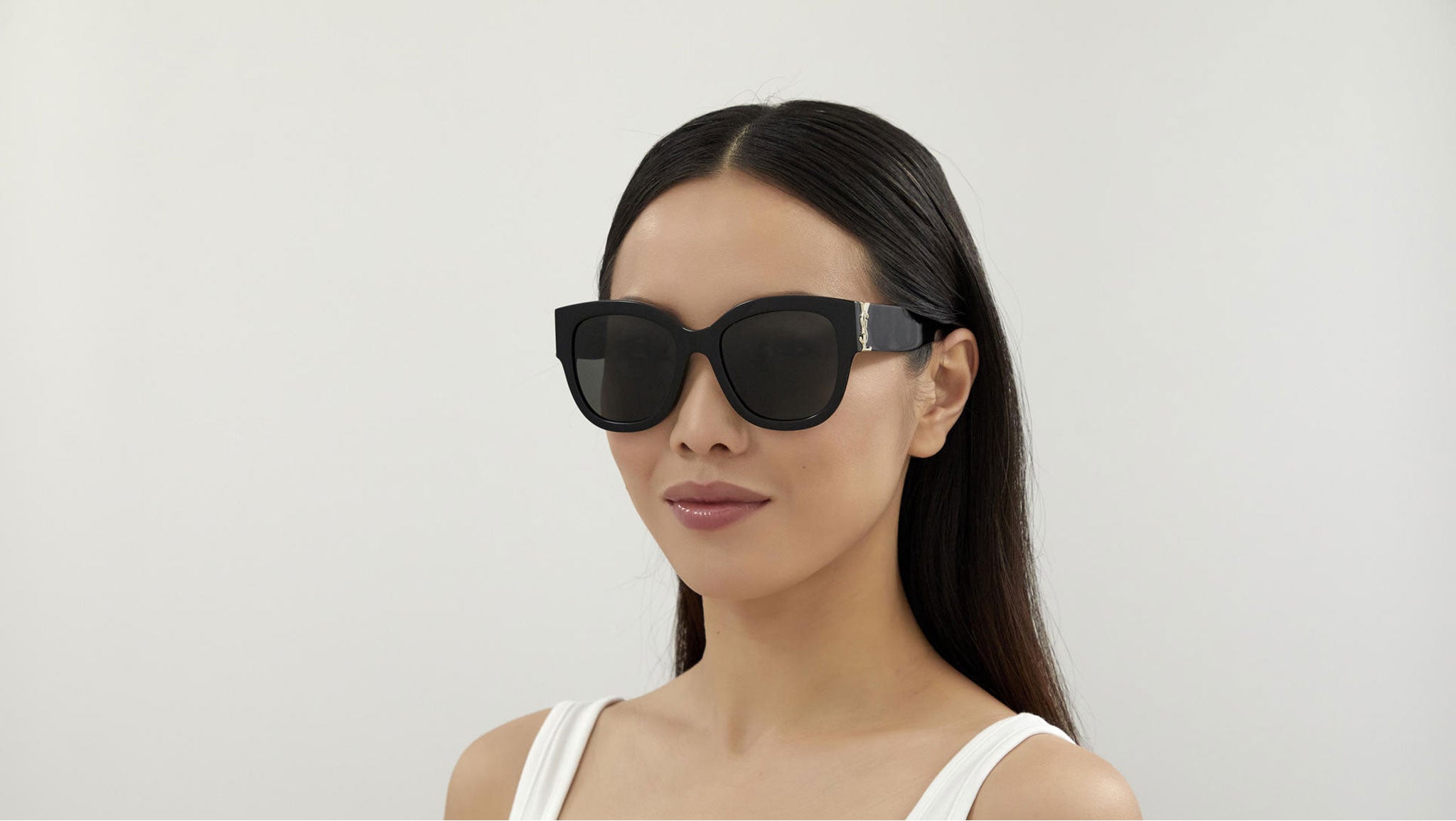 Saint Laurent SL M95/F 001 Shiny Black Sunglasses - eye-oo.com