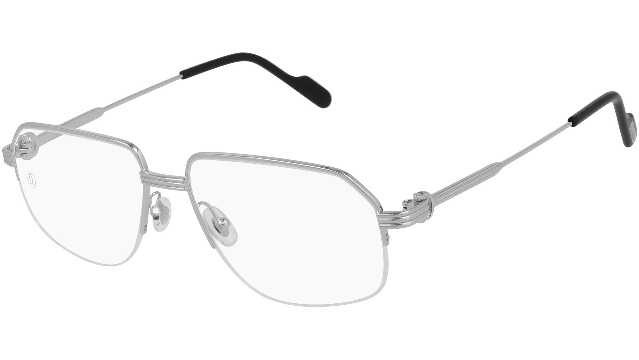 Cartier CT0285O 001 Shiny Silver Optical Frame - eye-oo.com
