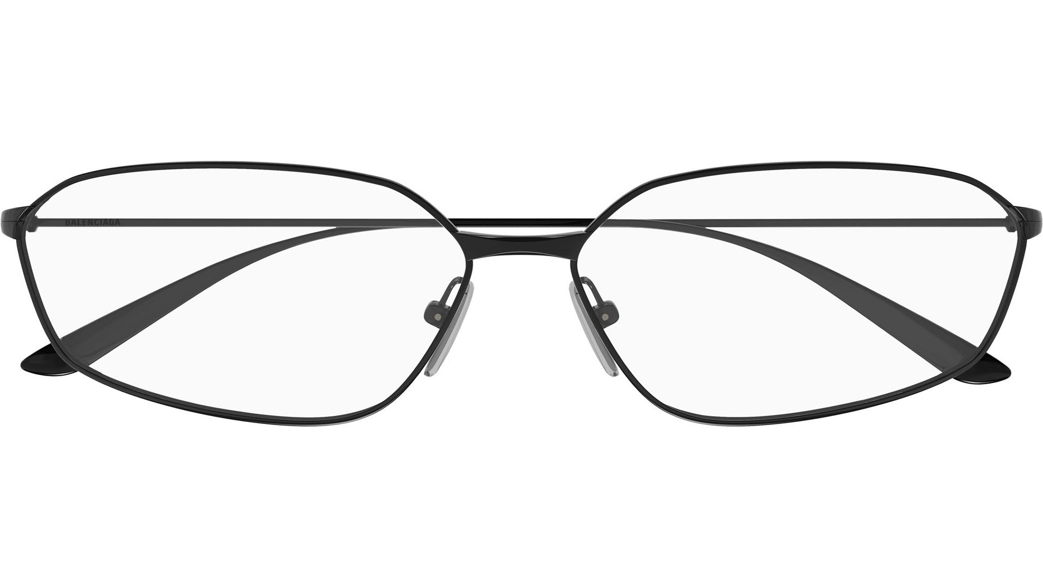 BB0453O Balenciaga Geometric Eyeglasses 002 Black - eye-oo.com