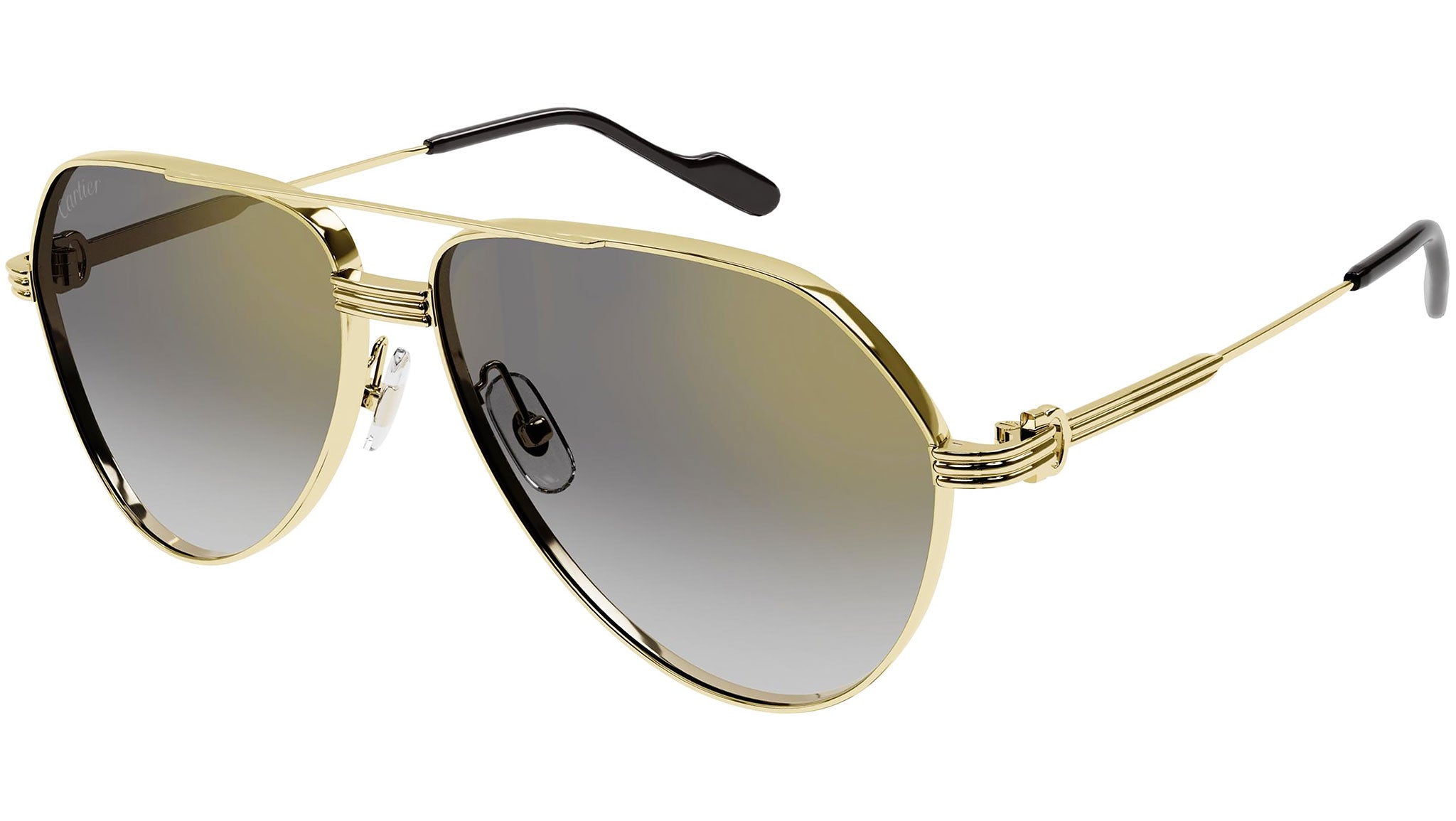 Cartier CT0303S 001 Shiny Gold Sunglasses - eye-oo.com