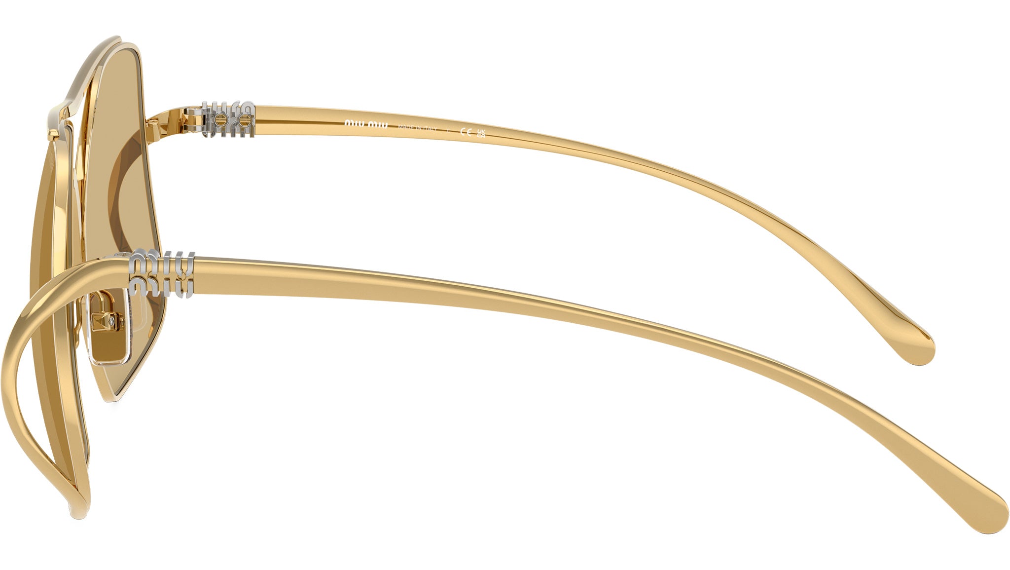 NEW MIU MIU MUA55S 5AK10R SUNGLASSES GOLD WOMEN MU A55S, SMU A55 Miu Miu MU A55S 5AK10R Sunglasses - US main image 2