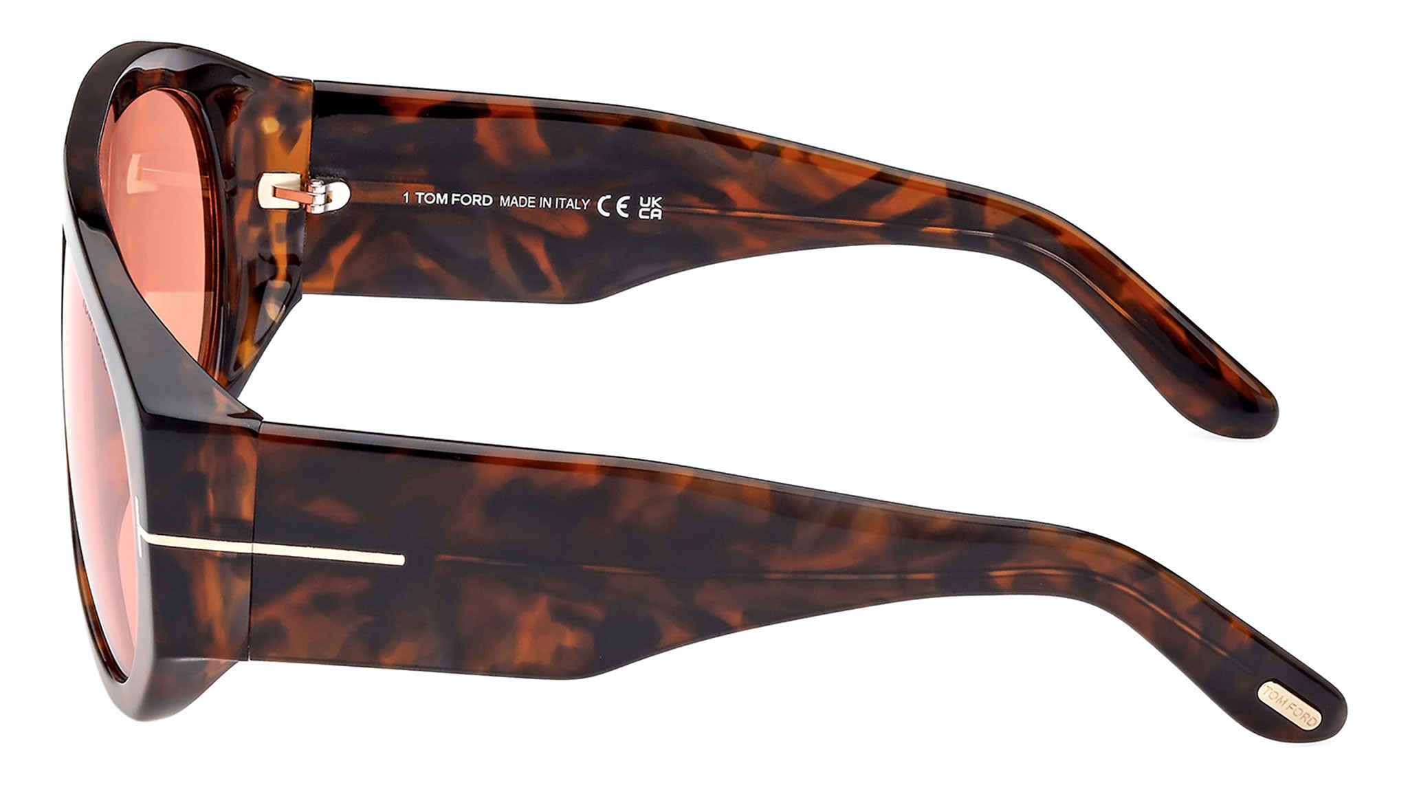 Tom Ford Bronson FT1044 Sunglasses 52S Shiny Dark Spotted Havana