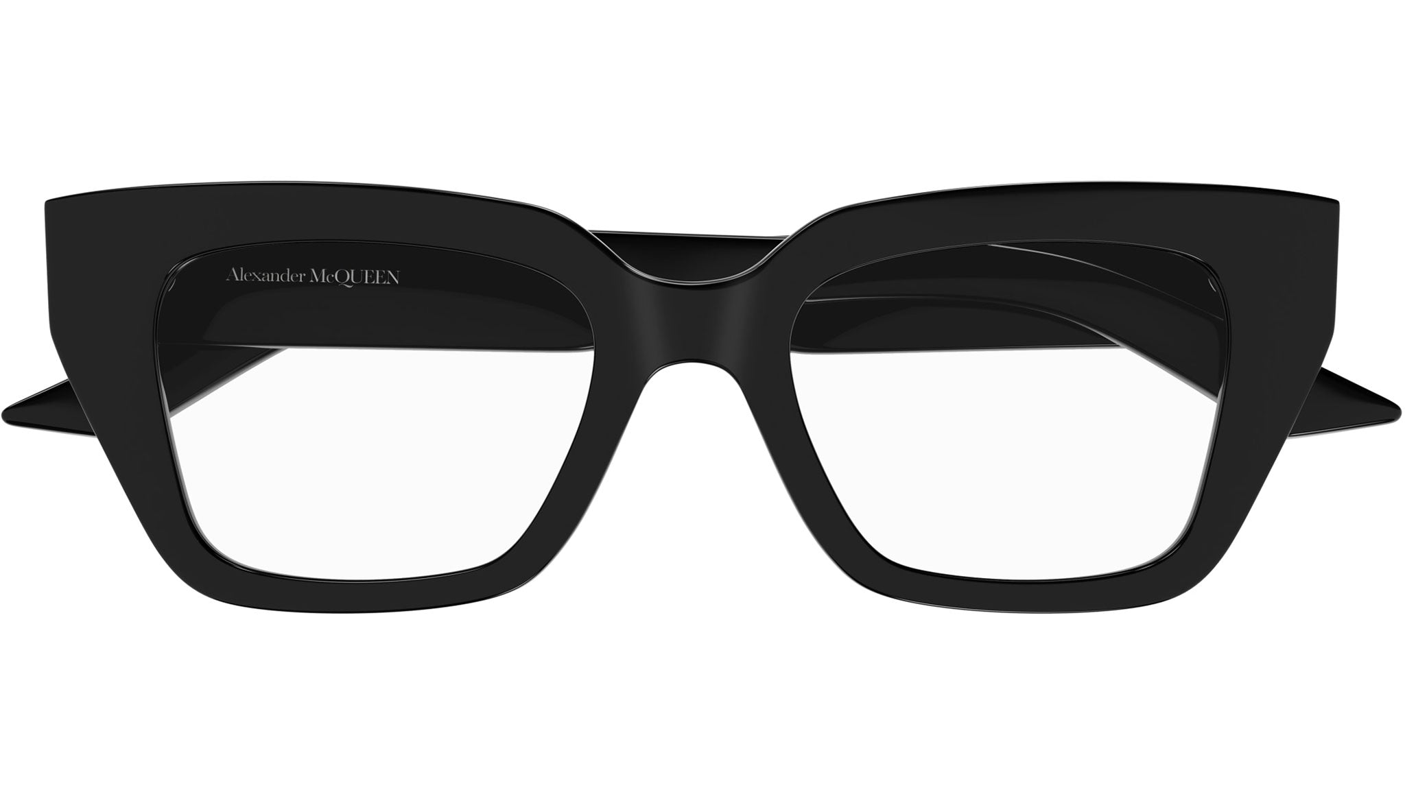 Alexander McQueen AM0453O 001 Eyeglasses Shiny Black